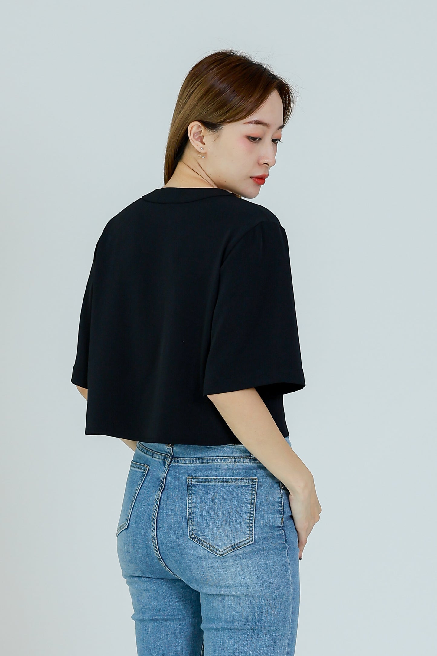 Hillary Bell Sleeve Top - Black