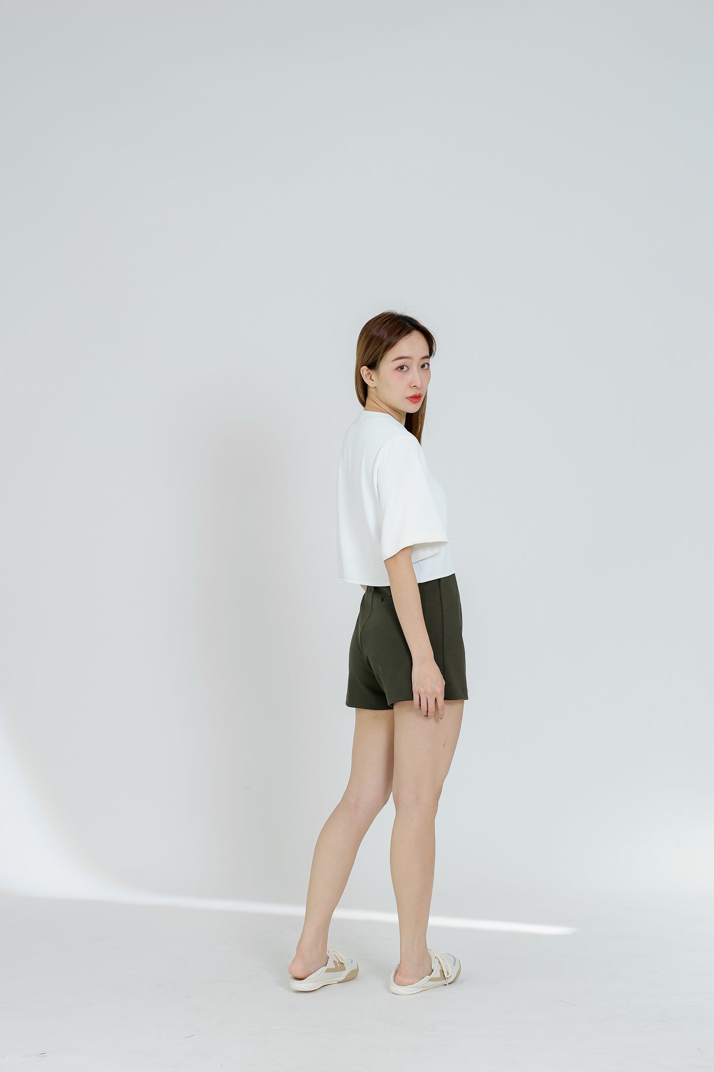 Hillary Bell Sleeve Top - White