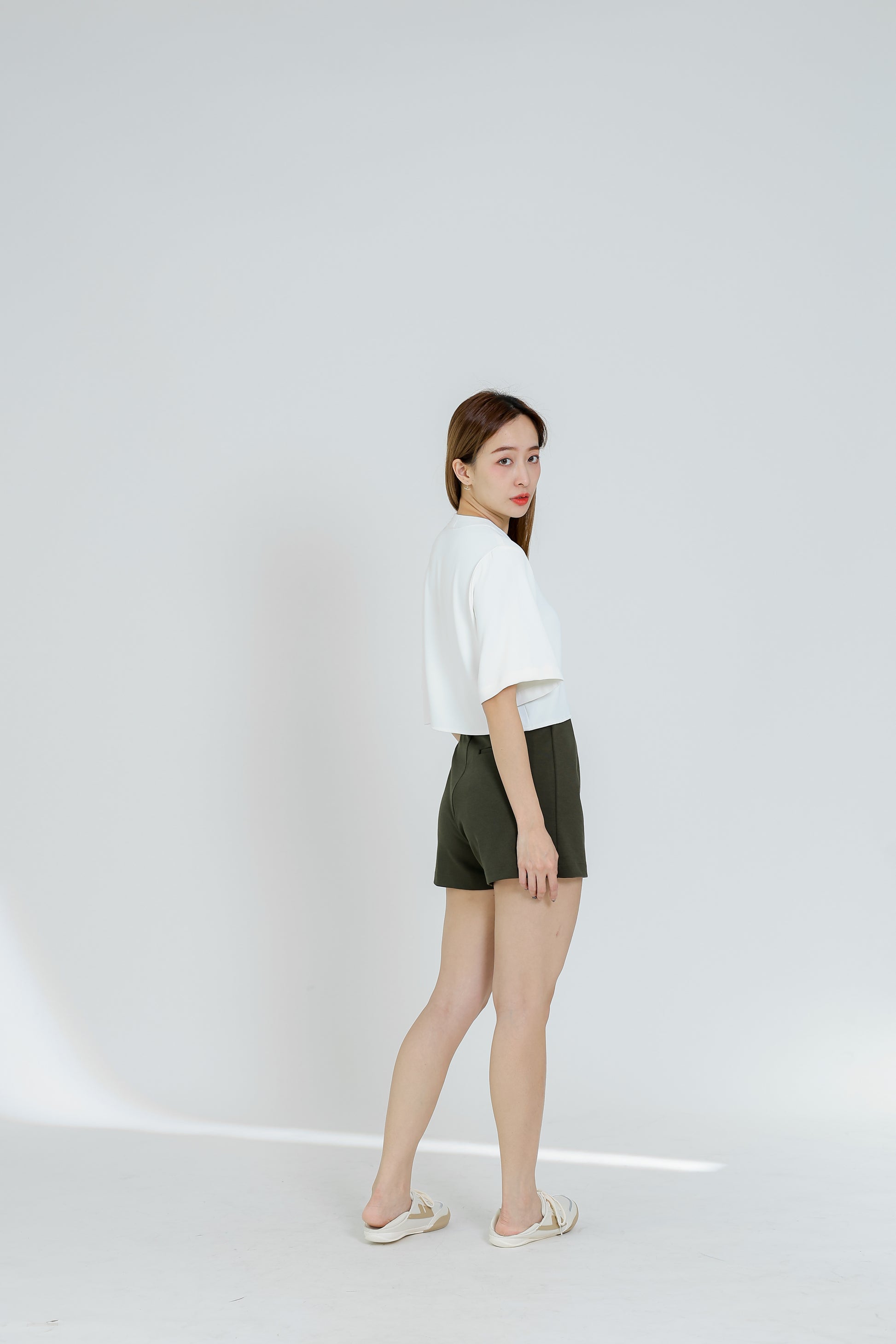 Hillary Bell Sleeve Top - White