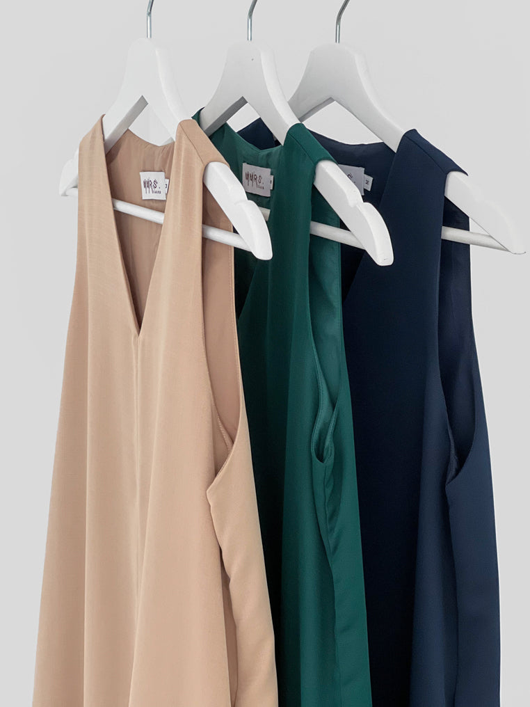 Hova Ruffles Shift Dress - Emerald