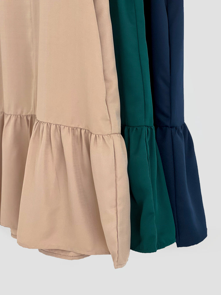 Hova Ruffles Shift Dress - Emerald