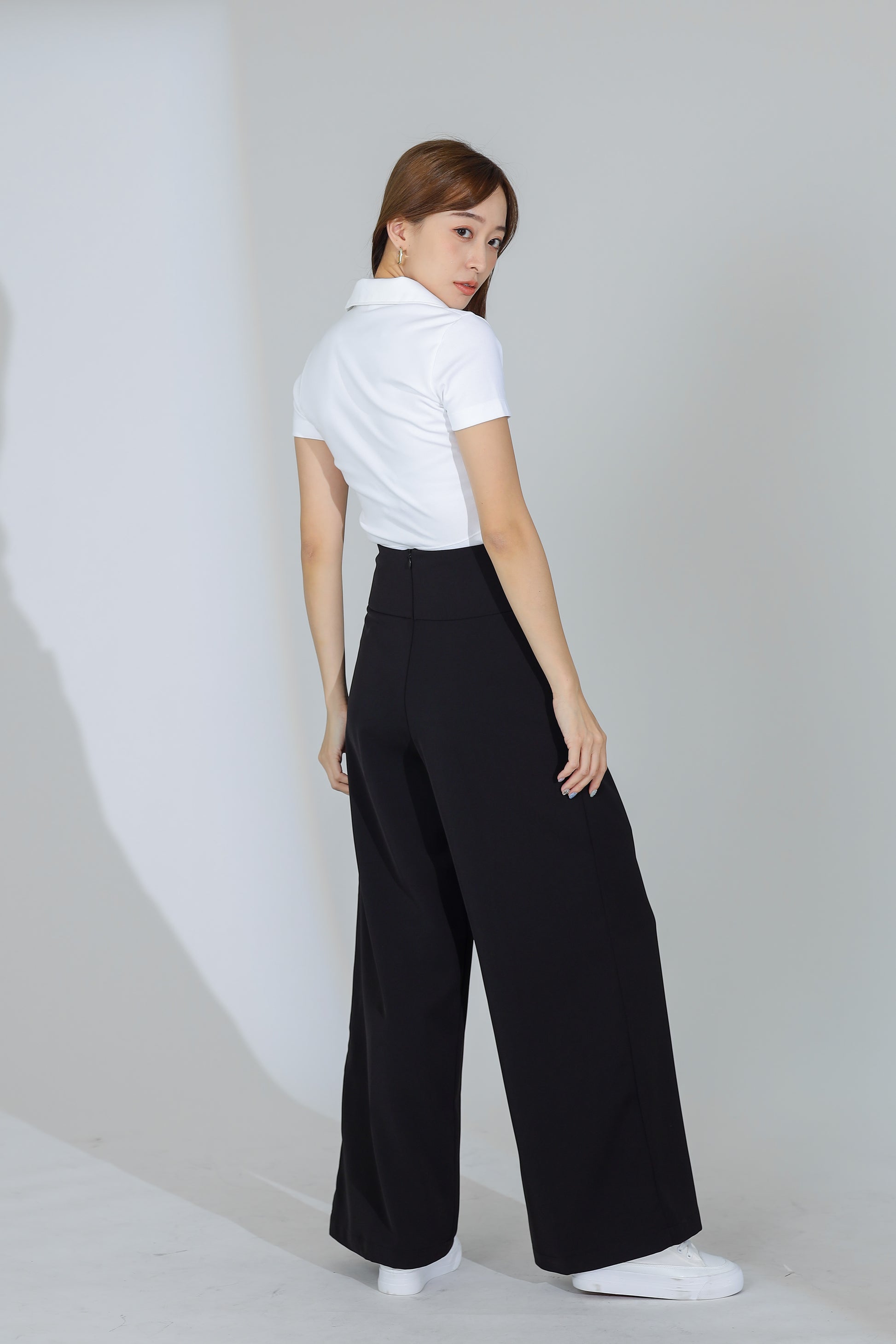 Idina Wide Waistband Pant - Black