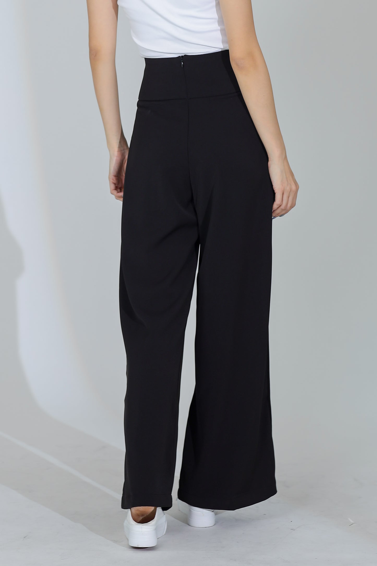 Idina Wide Waistband Pant - Black
