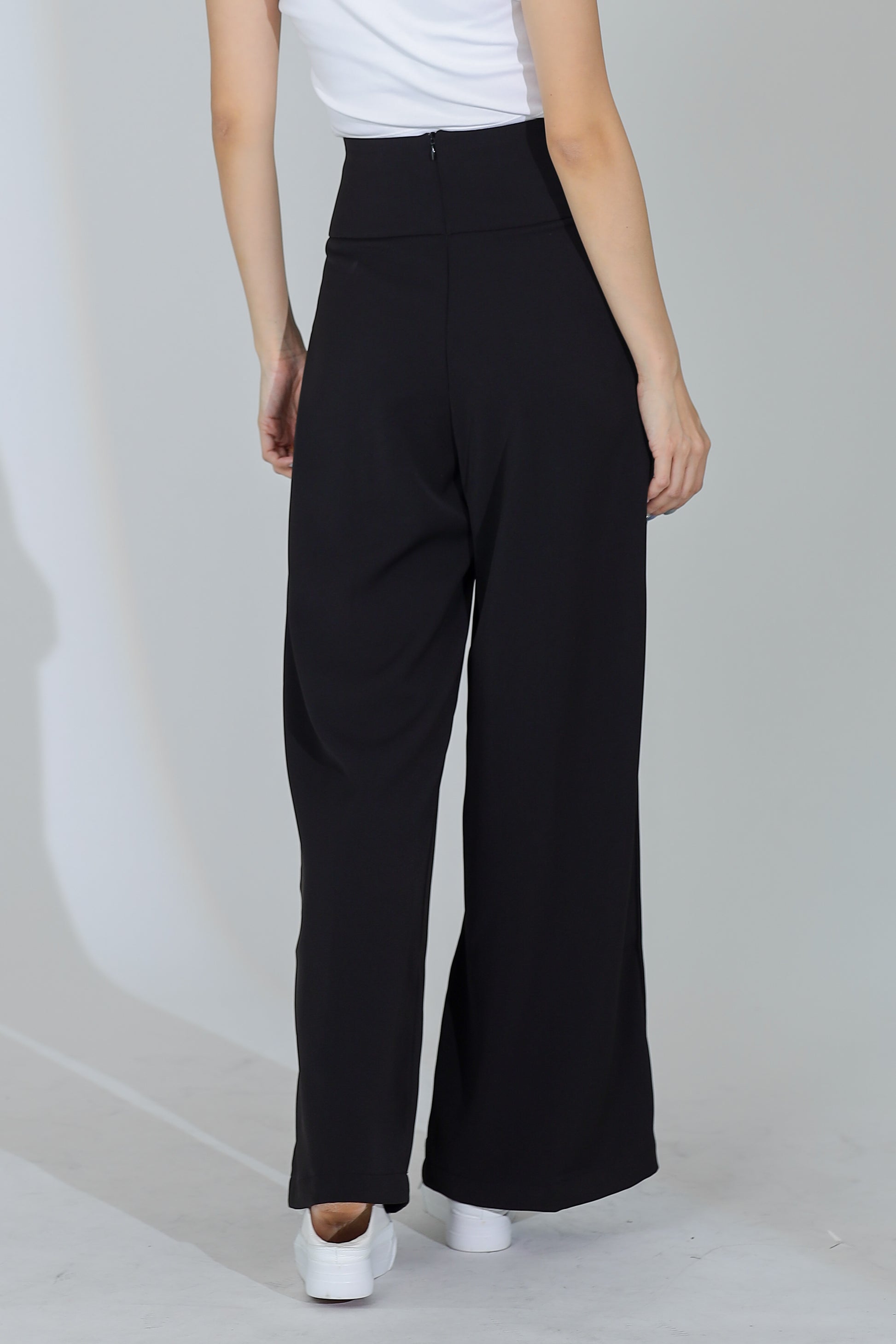 Idina Wide Waistband Pant - Black