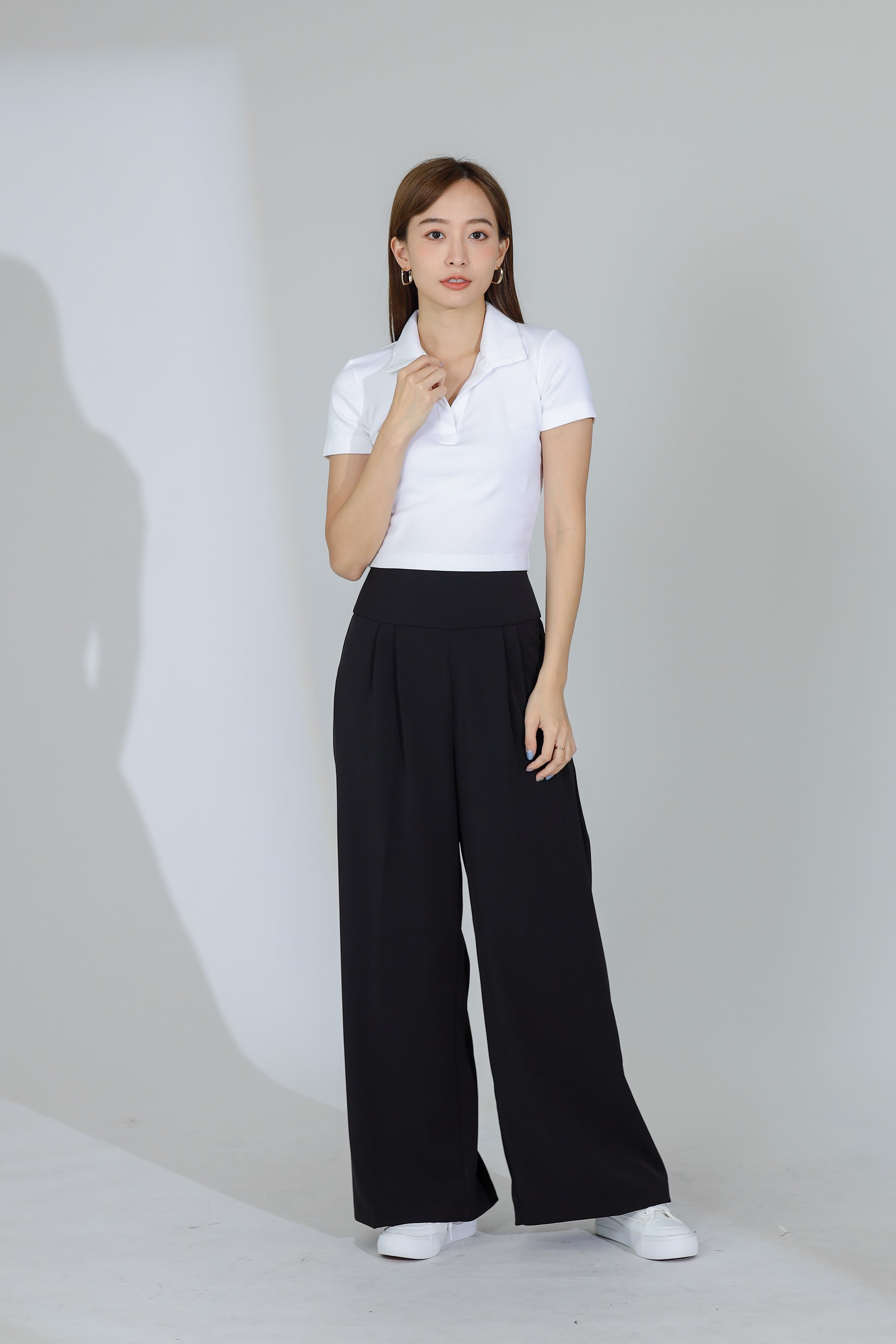 Idina Wide Waistband Pant - Black