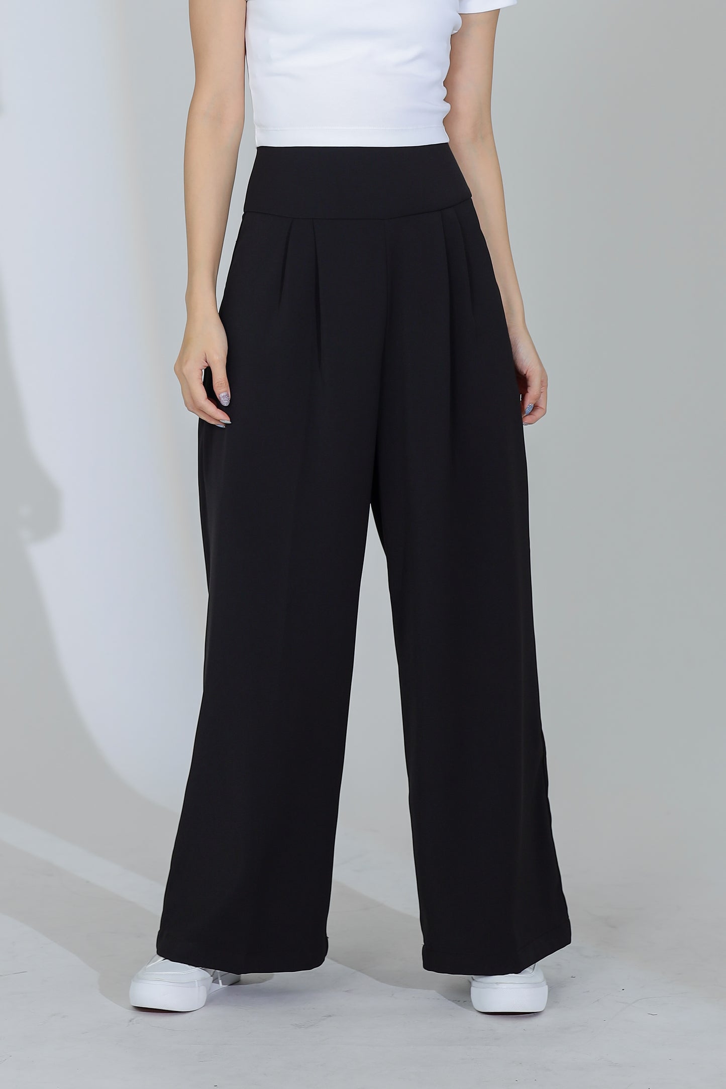 Idina Wide Waistband Pant - Black