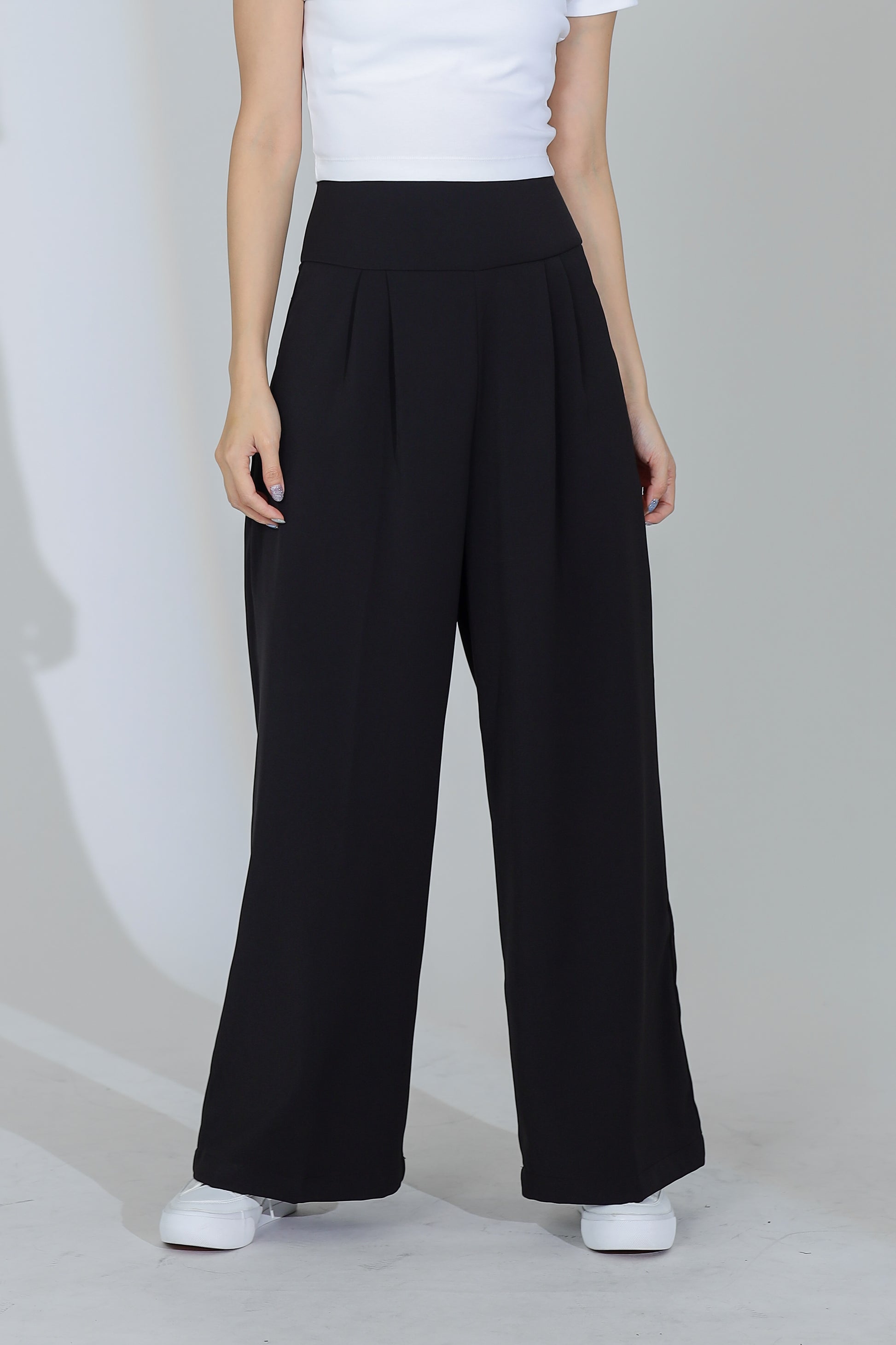Idina Wide Waistband Pant - Black