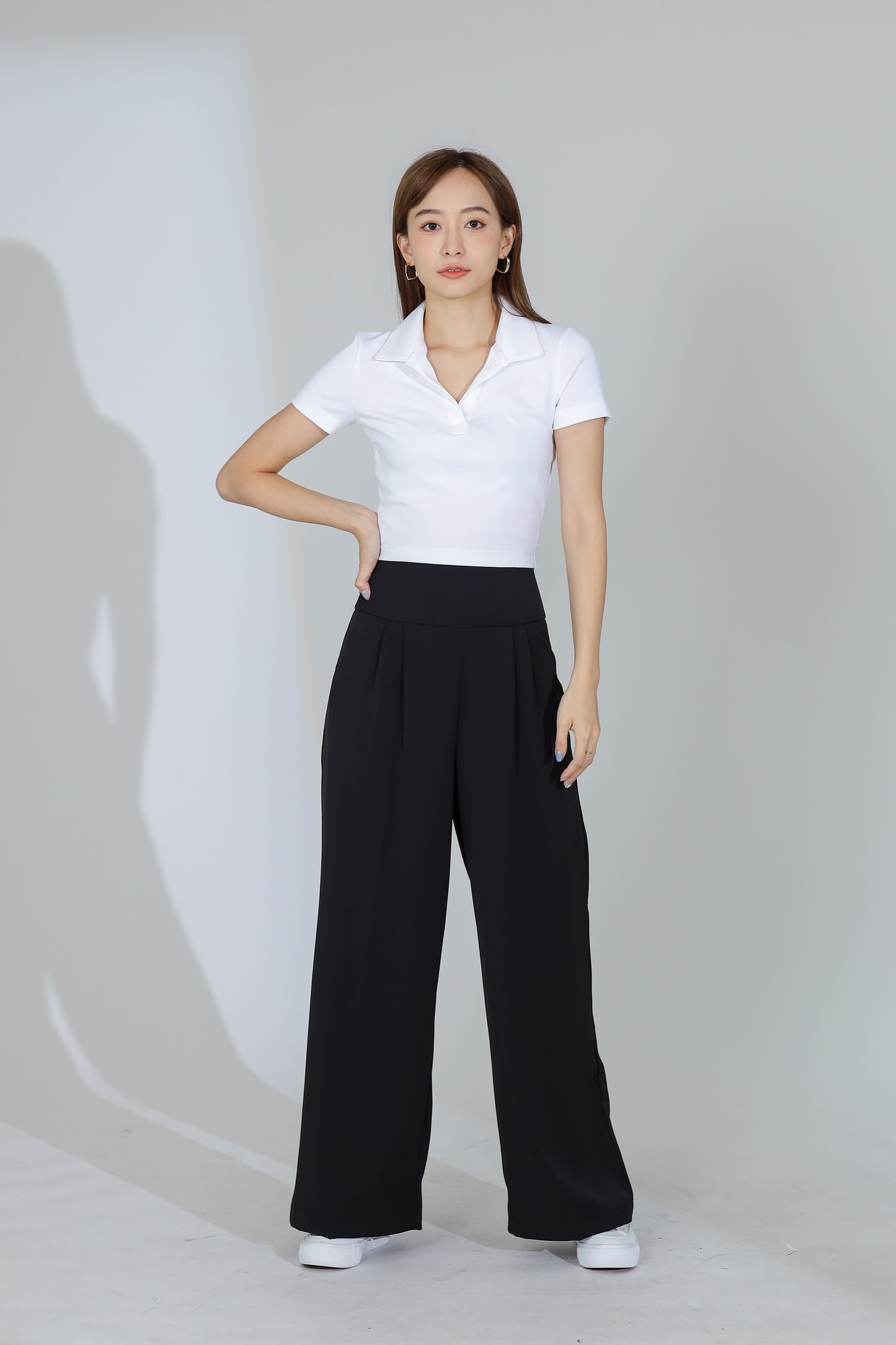 Idina Wide Waistband Pant - Black