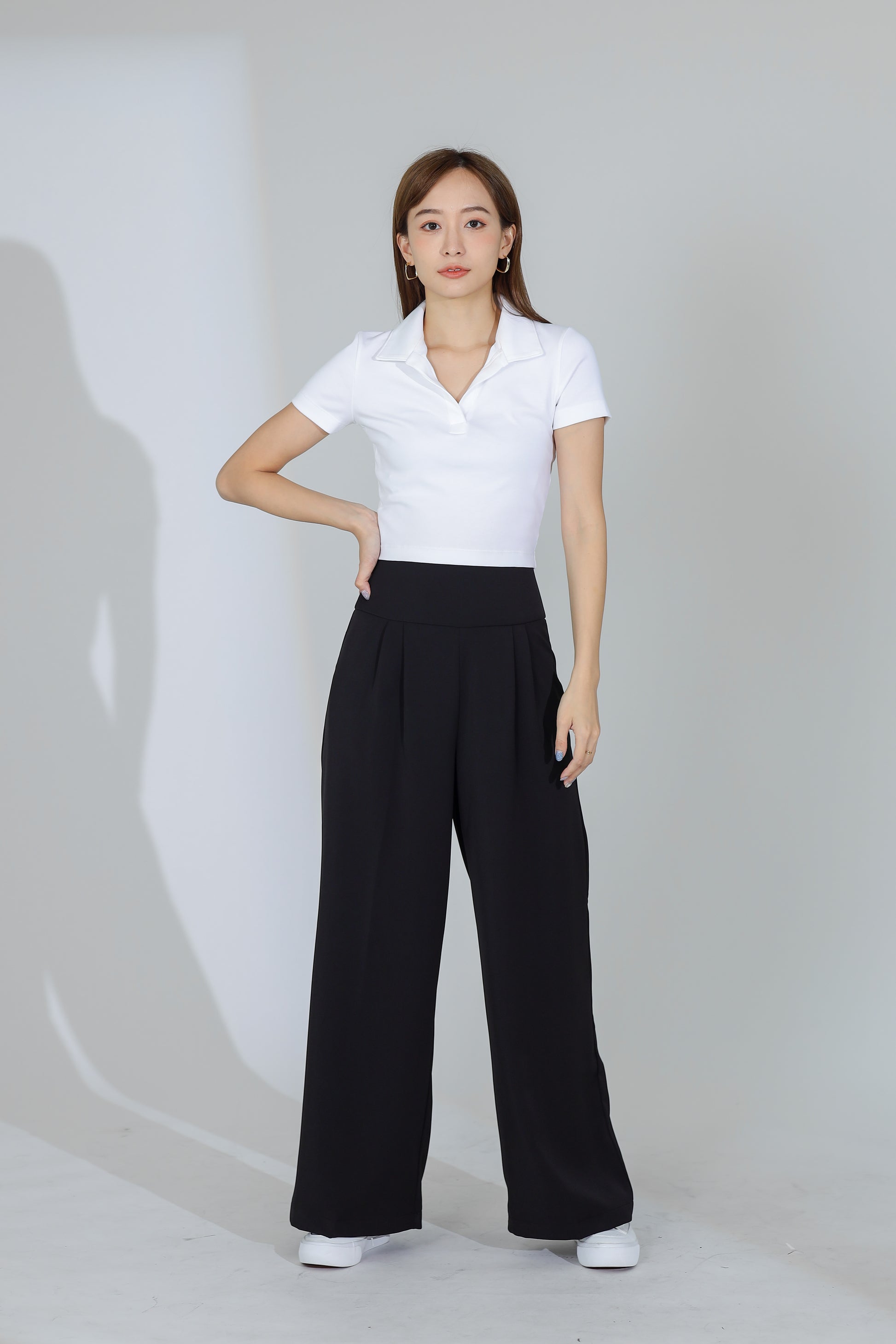 Idina Wide Waistband Pant - Black