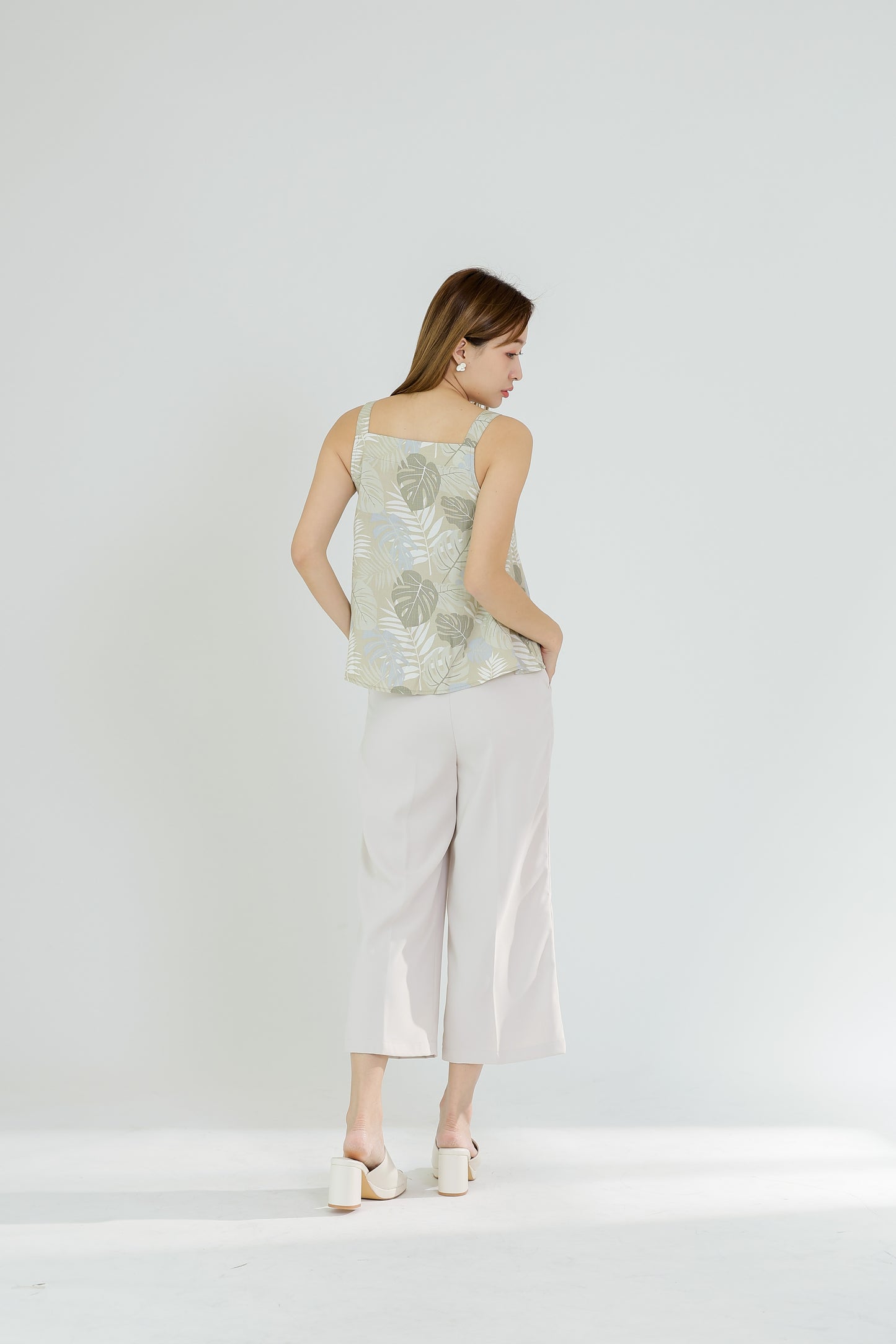 Ivy Printed Top - Beige