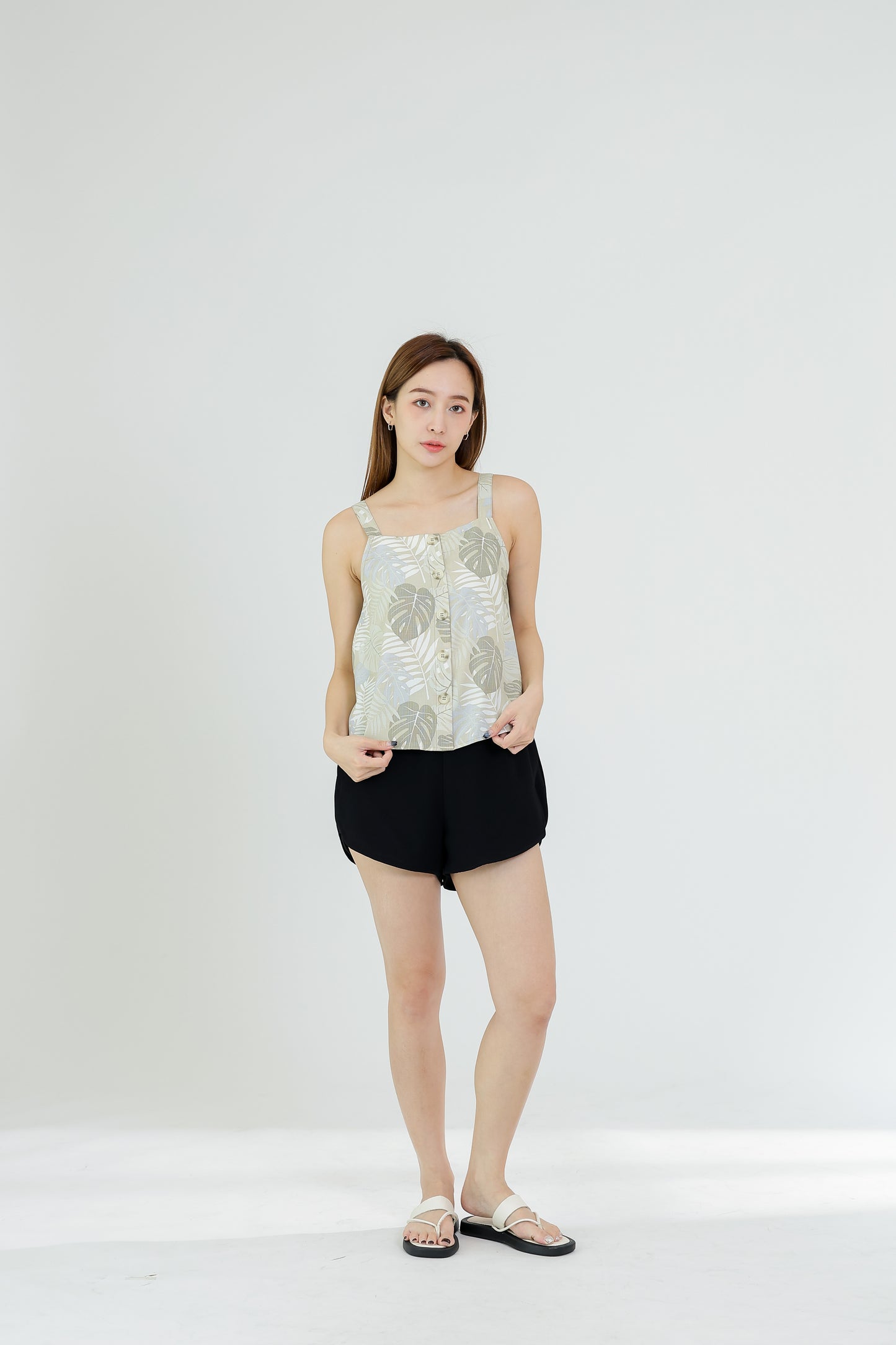 Ivy Printed Top - Beige