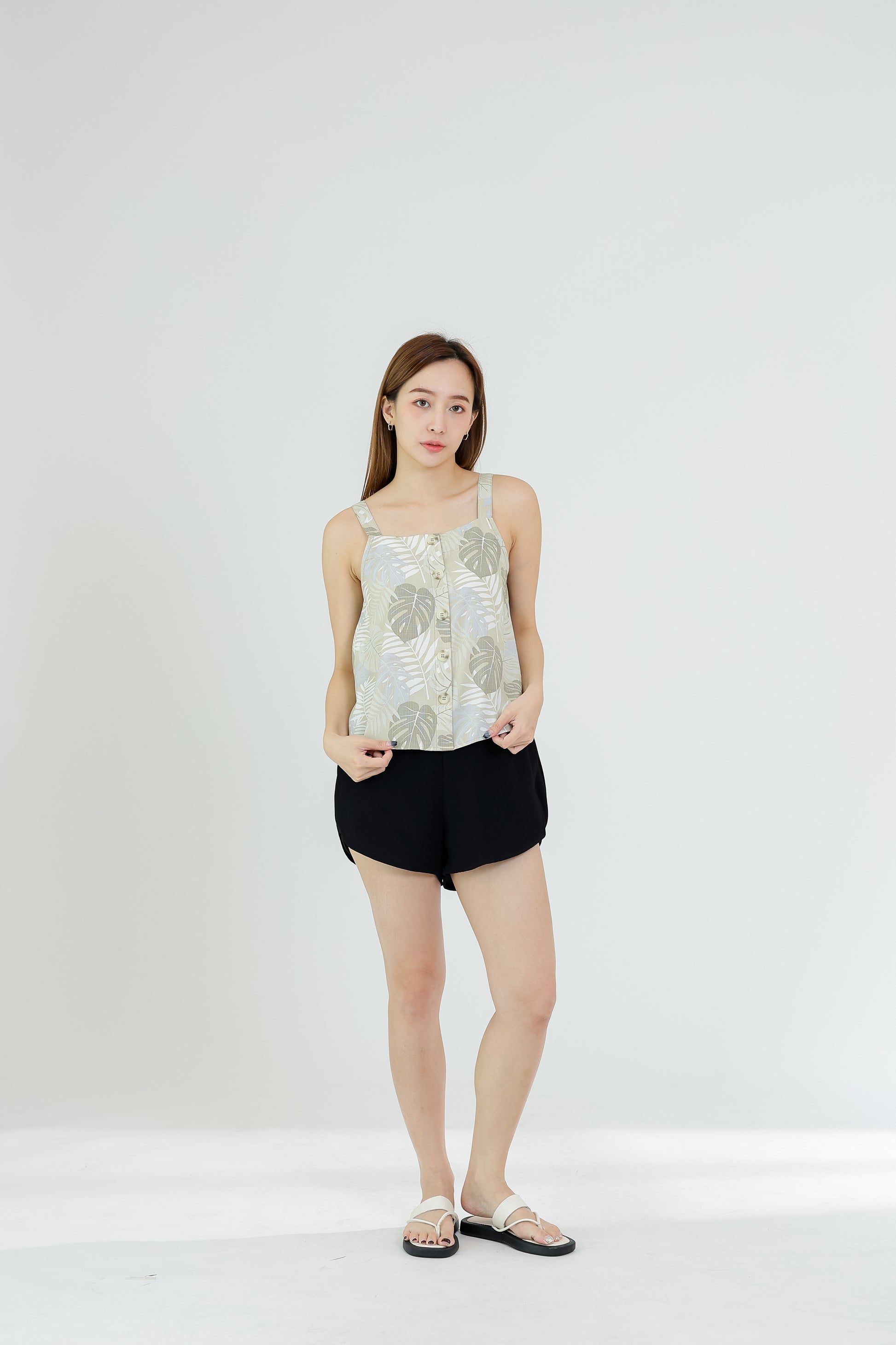 Ivy Printed Top - Beige