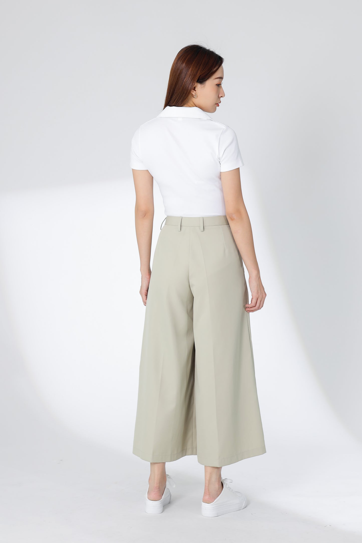Jacqui Wide Leg Pant - Beige