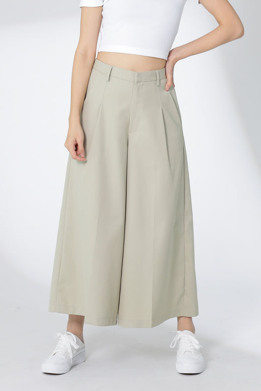 Jacqui Wide Leg Pant - Beige