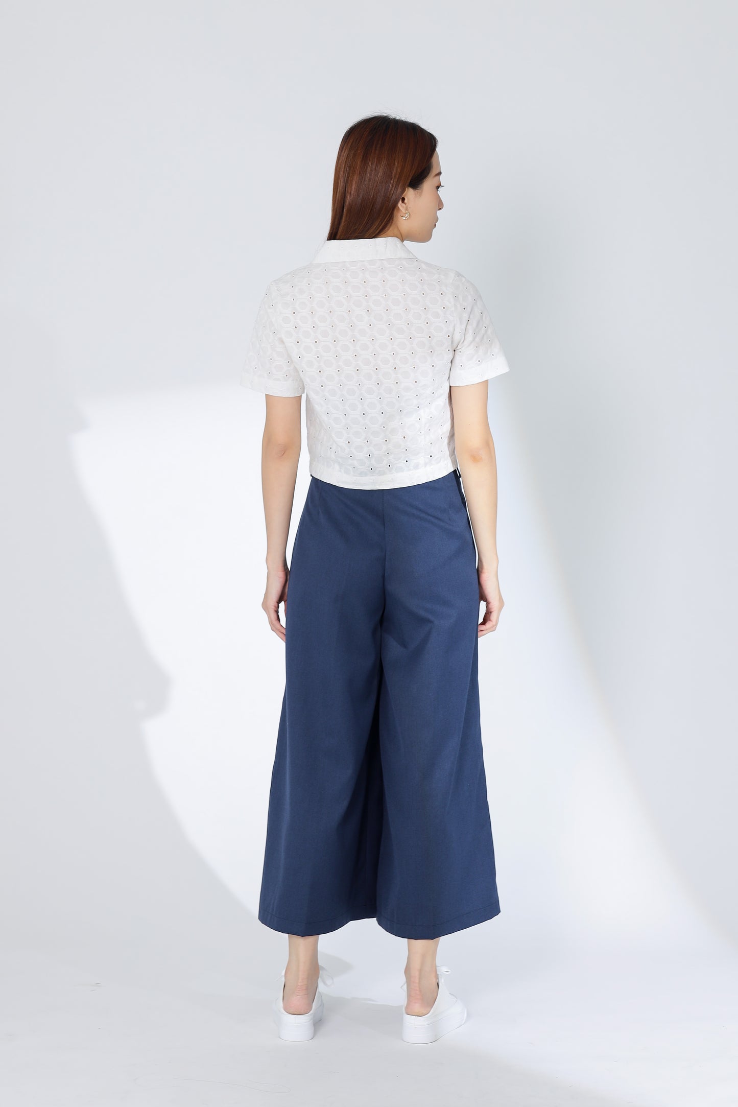 Jacqui Wide Leg Pant - Blue