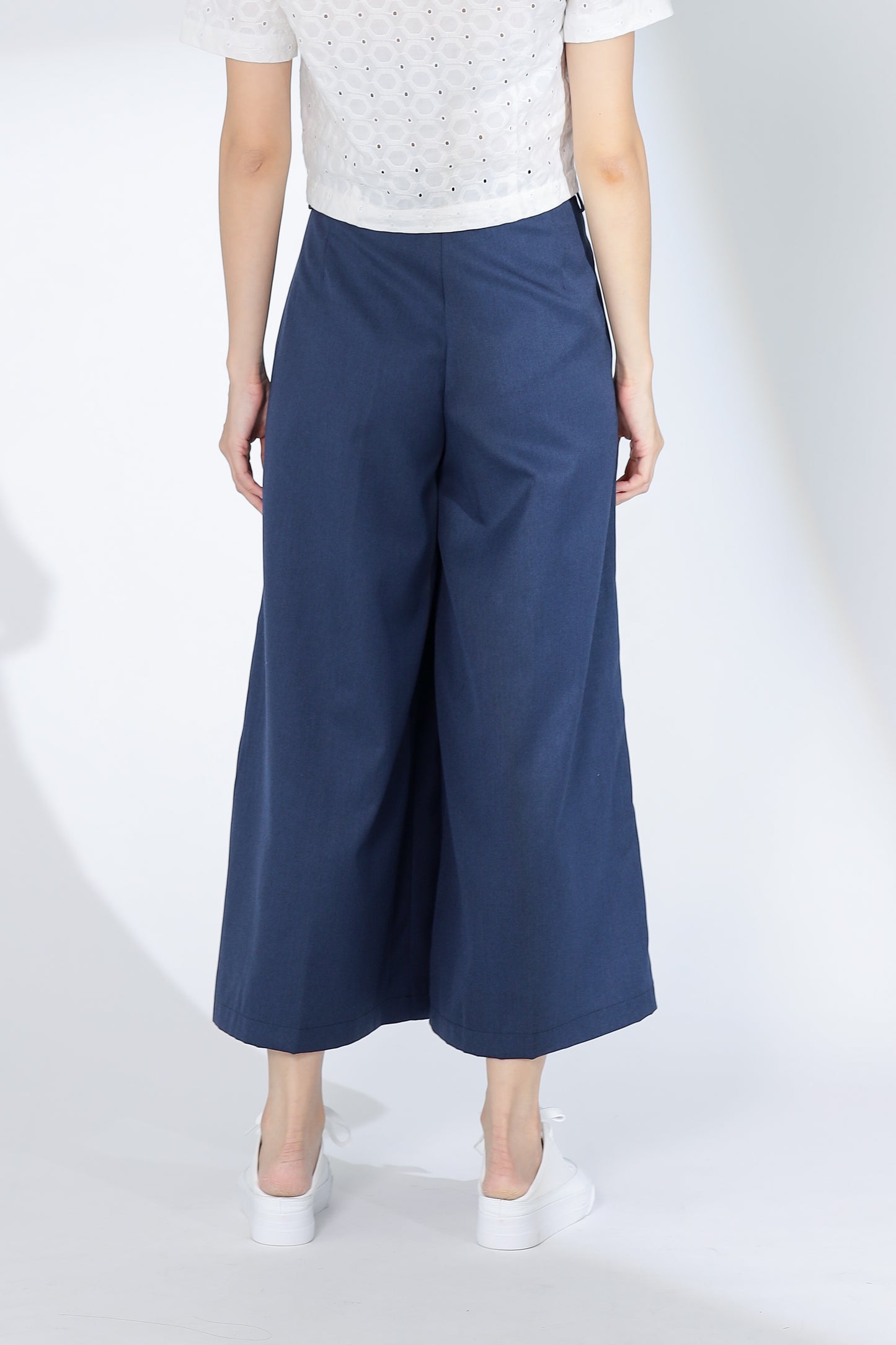 Jacqui Wide Leg Pant - Blue