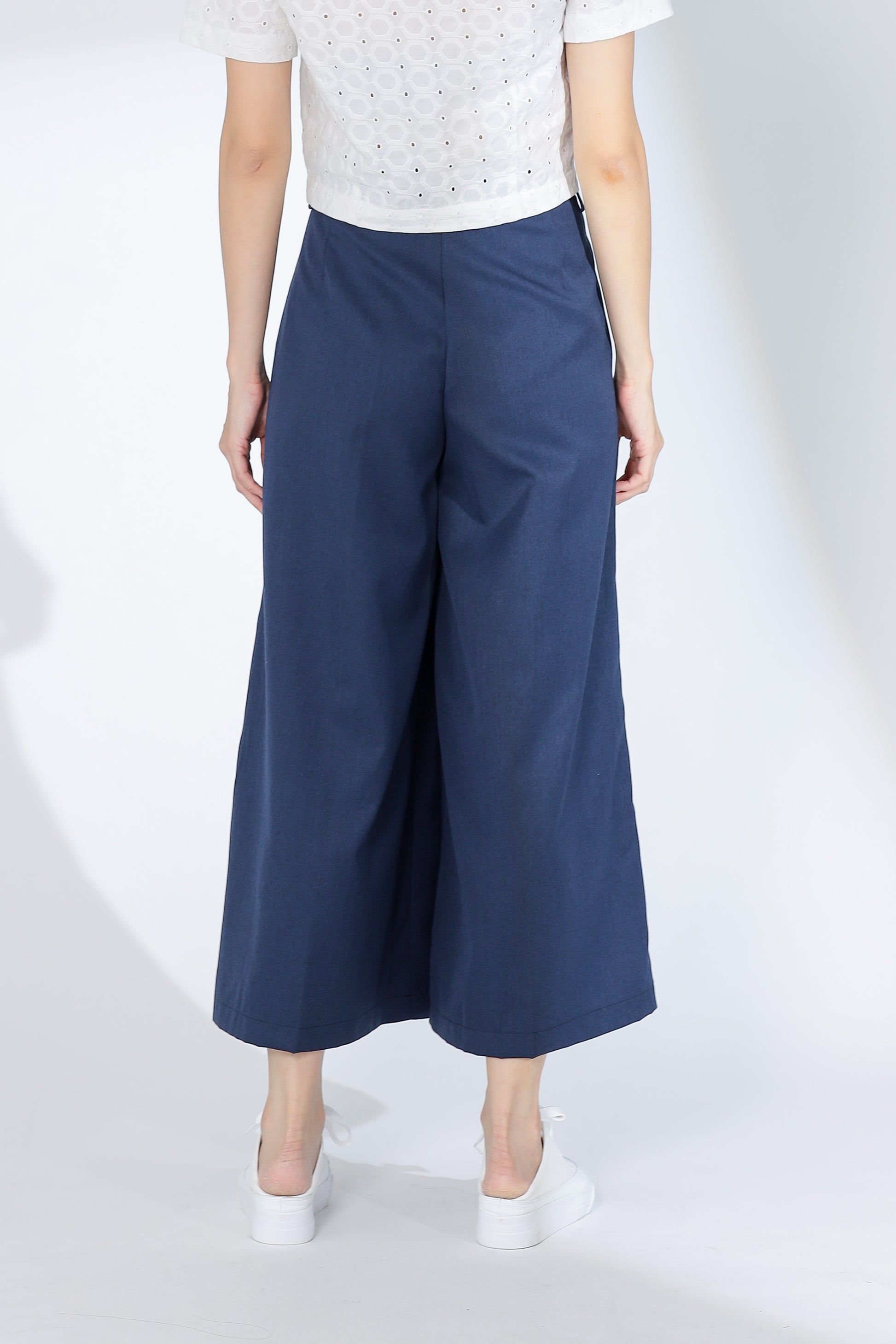 Jacqui Wide Leg Pant - Blue