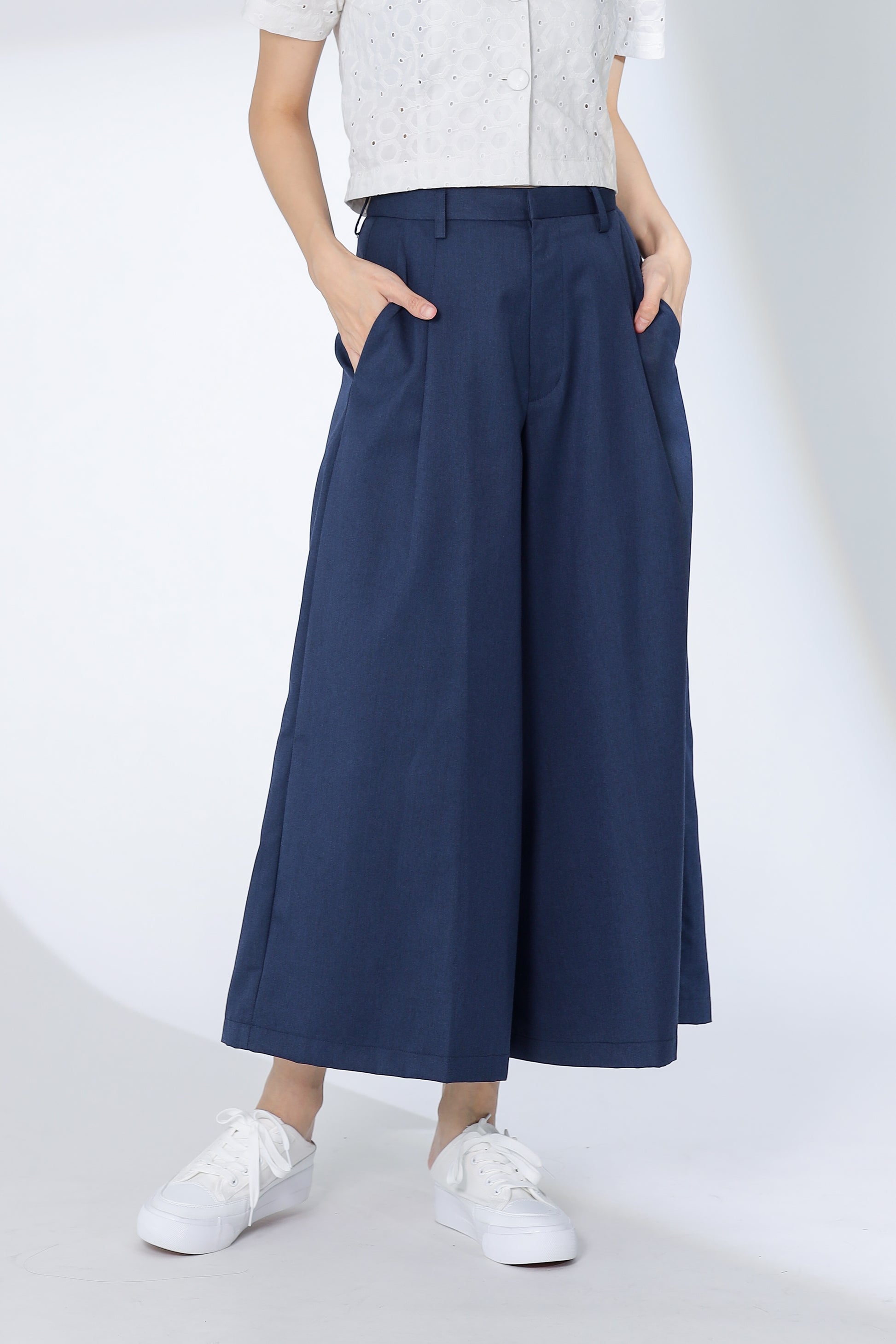 Jacqui Wide Leg Pant - Blue