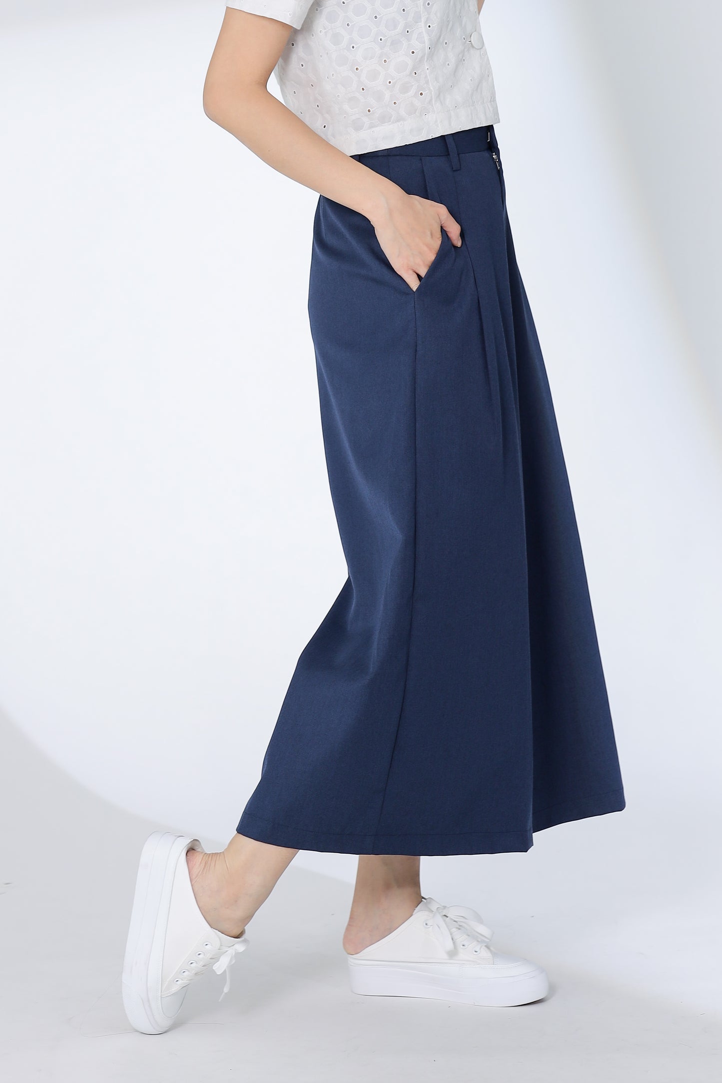 Jacqui Wide Leg Pant - Blue