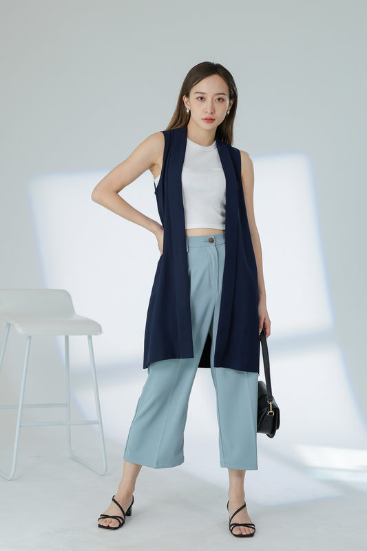 Jaylor Shawl Lapel Vest - Navy
