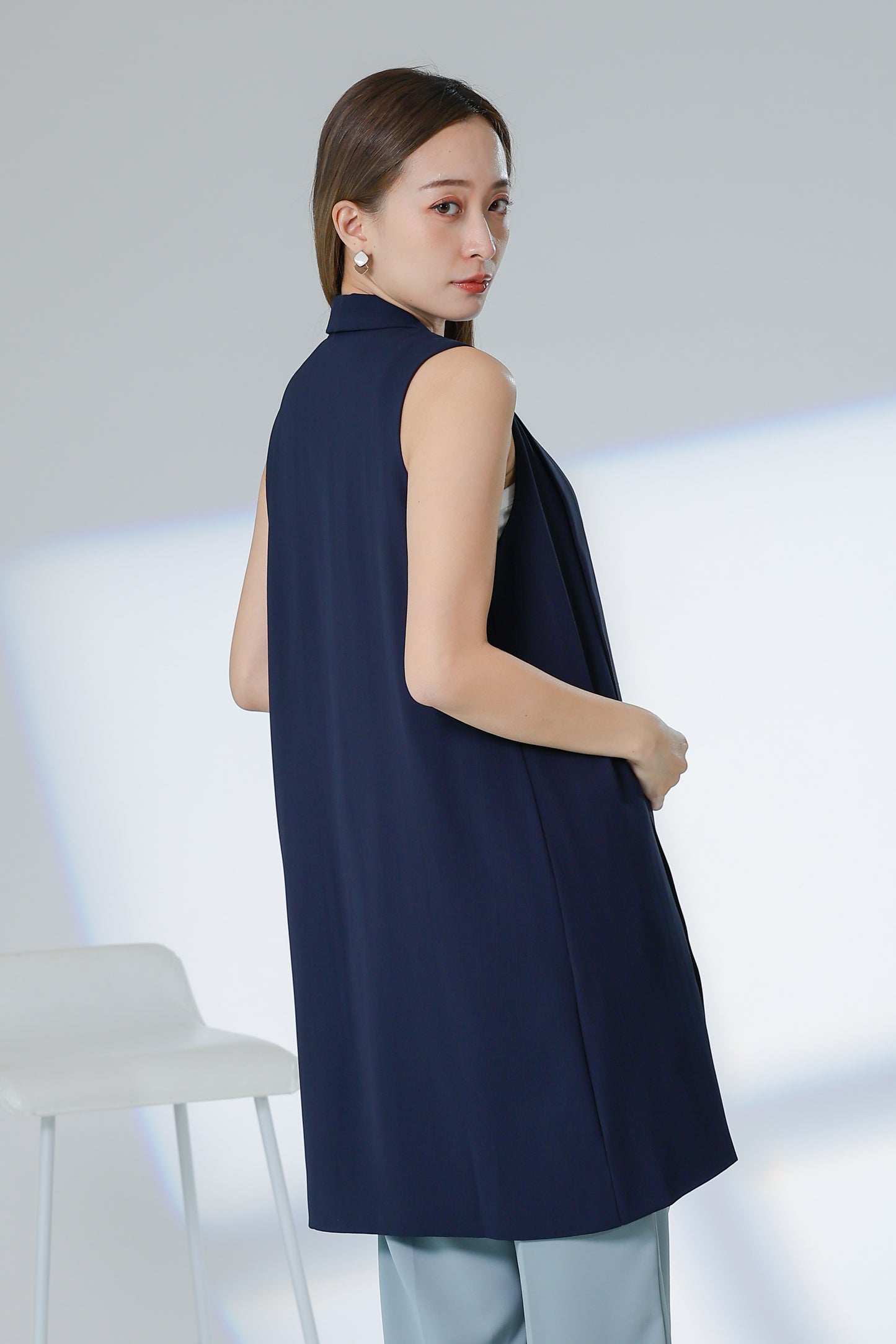 Jaylor Shawl Lapel Vest - Navy