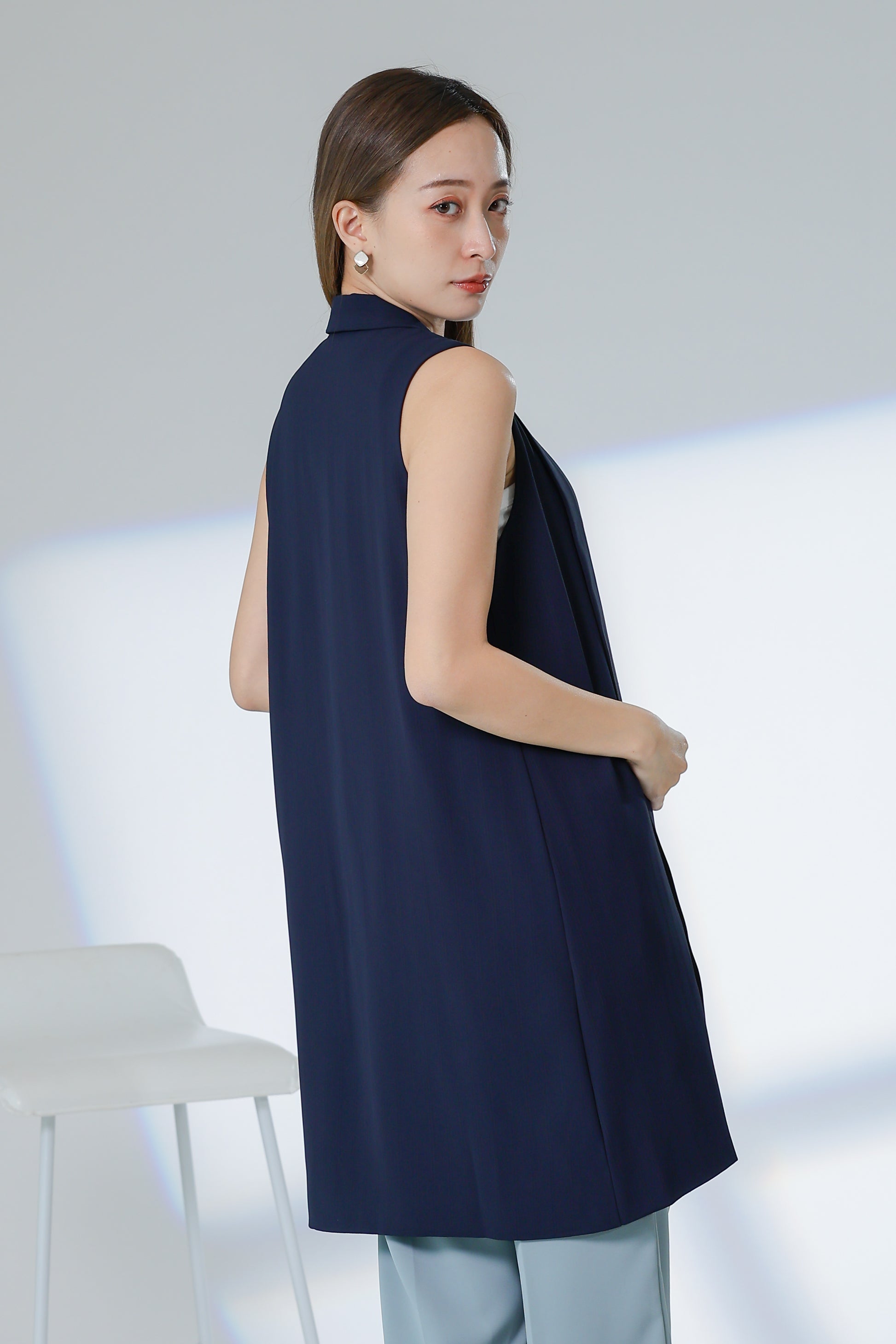 Jaylor Shawl Lapel Vest - Navy