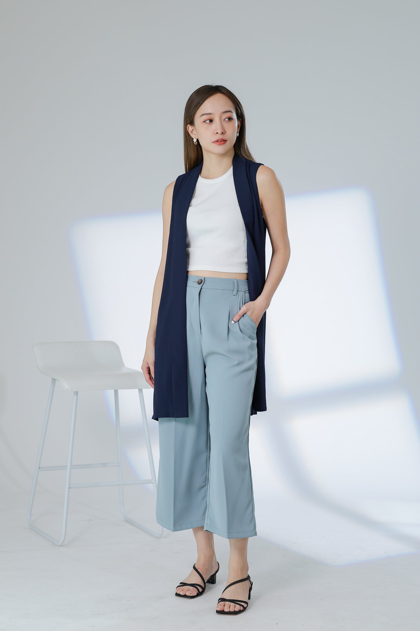 Jaylor Shawl Lapel Vest - Navy