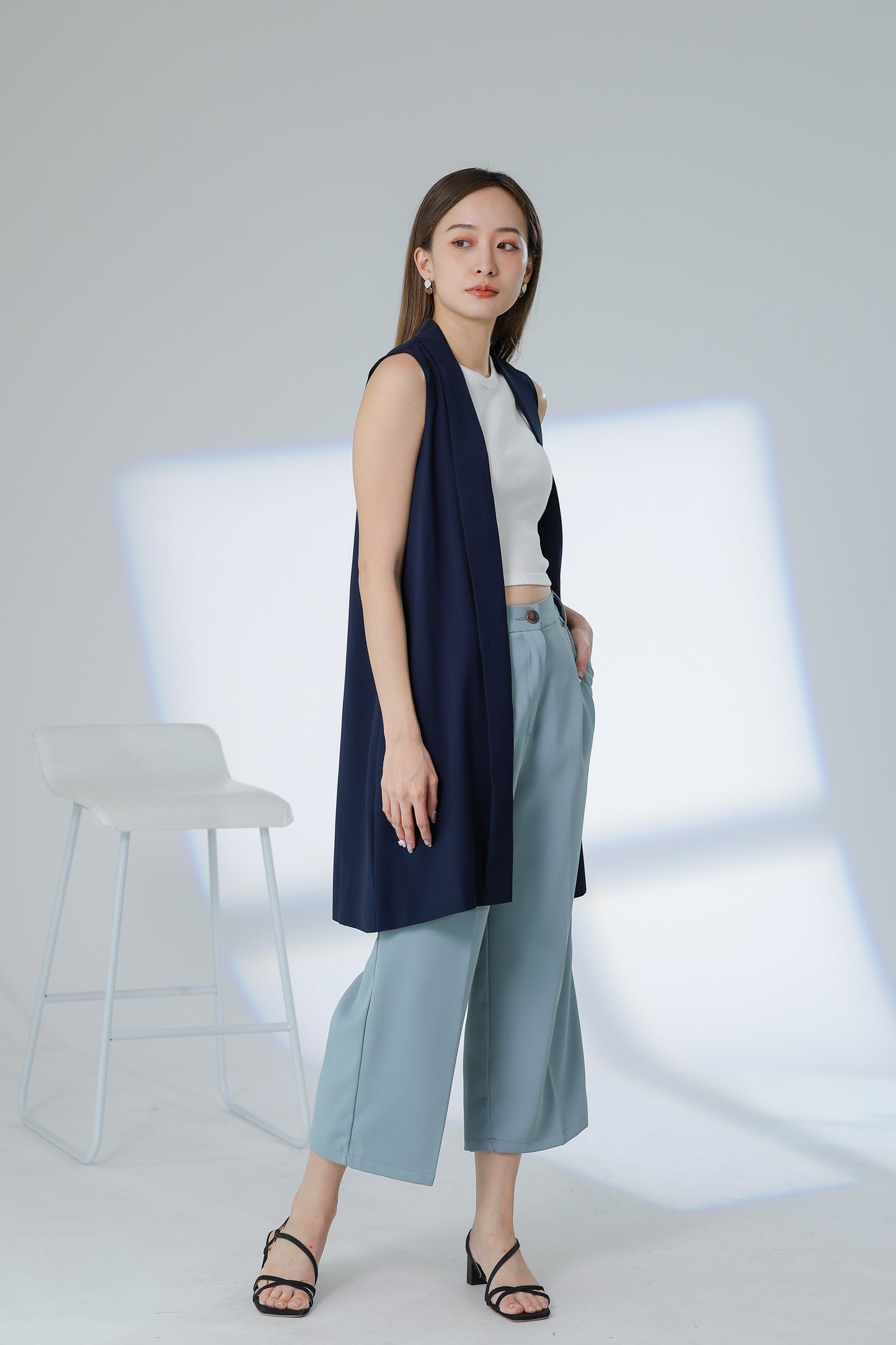 Jaylor Shawl Lapel Vest - Navy