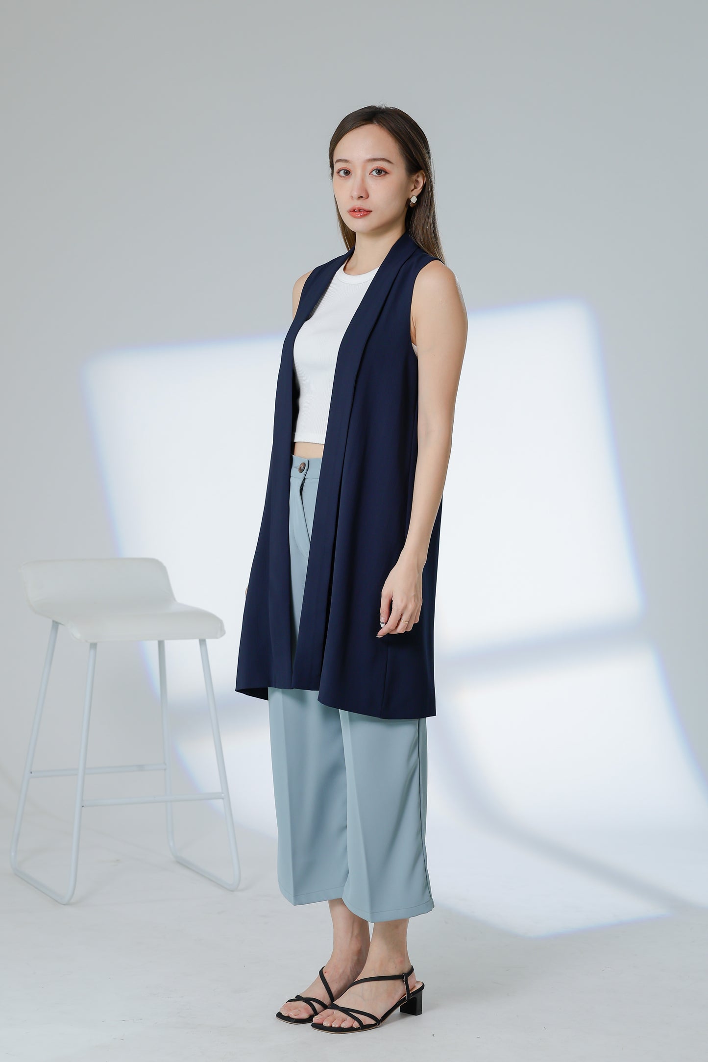 Jaylor Shawl Lapel Vest - Navy