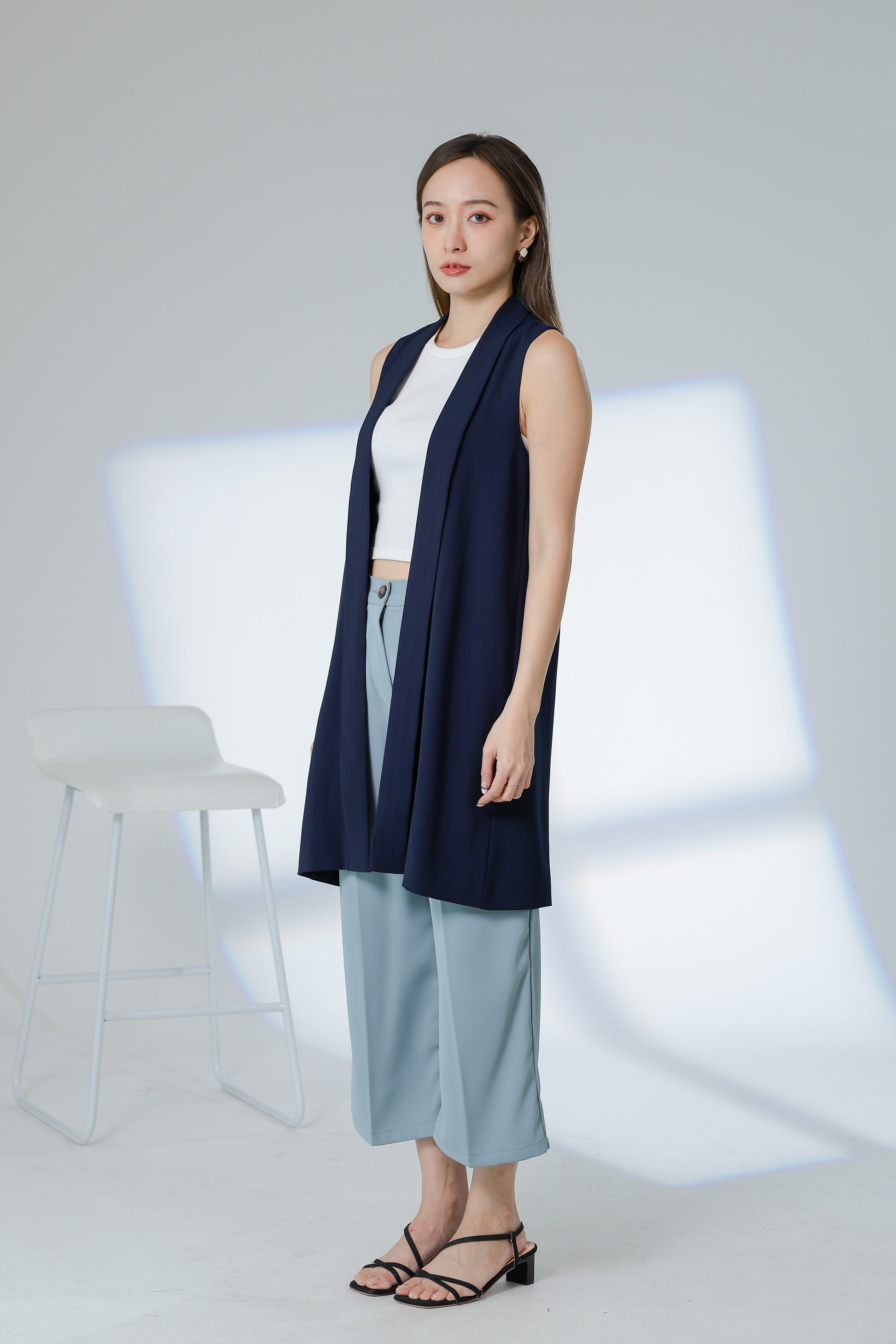 Jaylor Shawl Lapel Vest - Navy