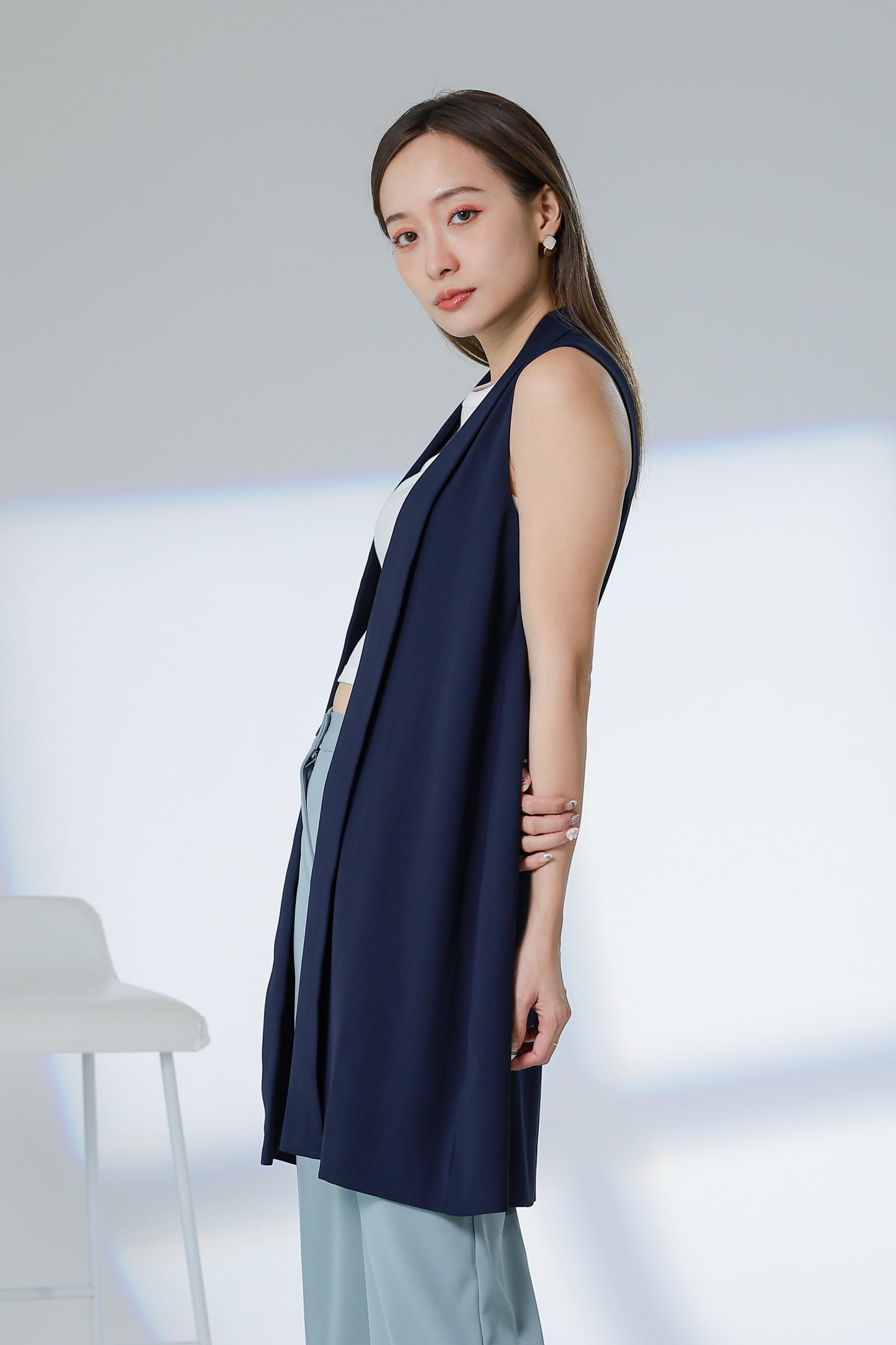Jaylor Shawl Lapel Vest - Navy