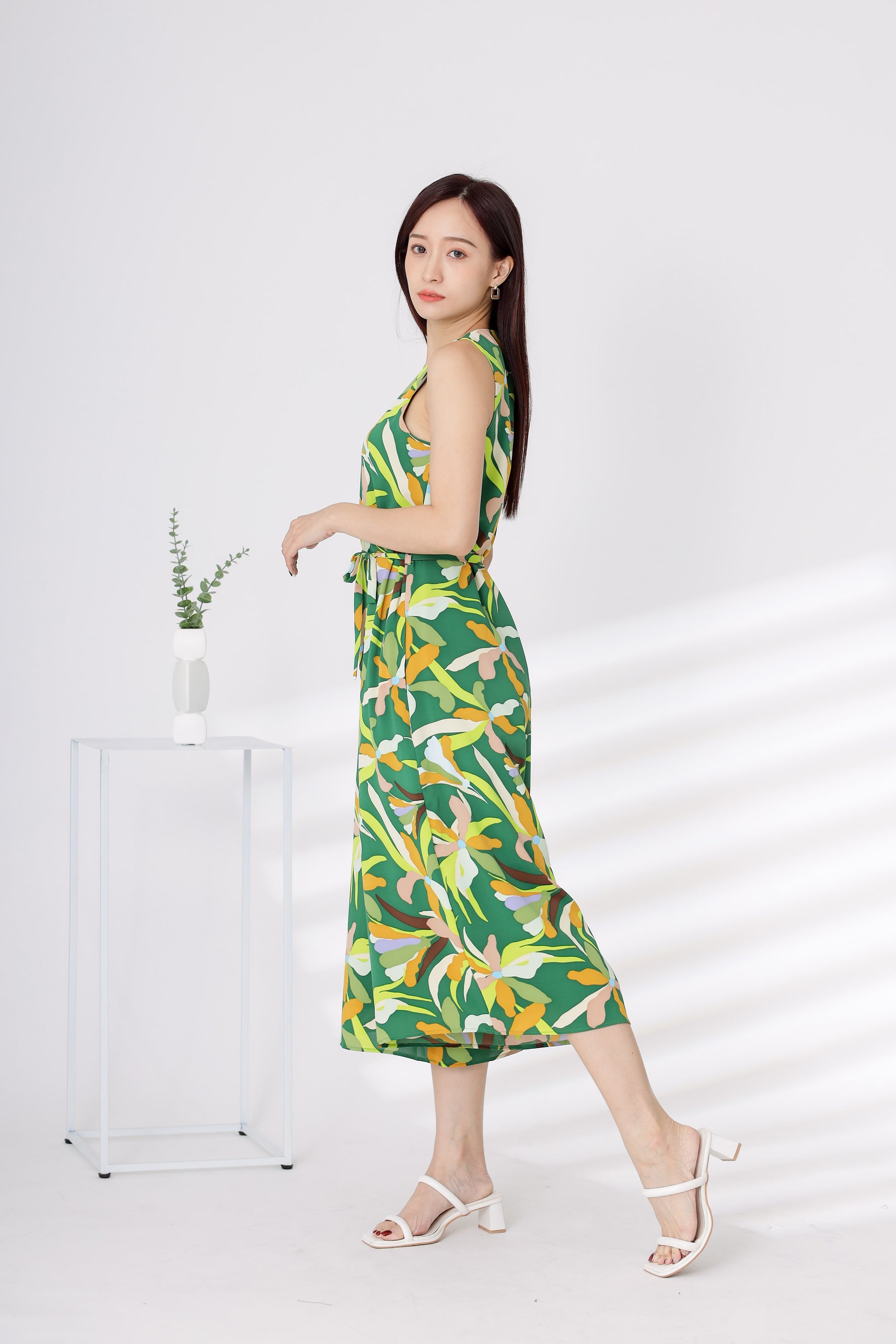 Jeni Printed Romper - Green