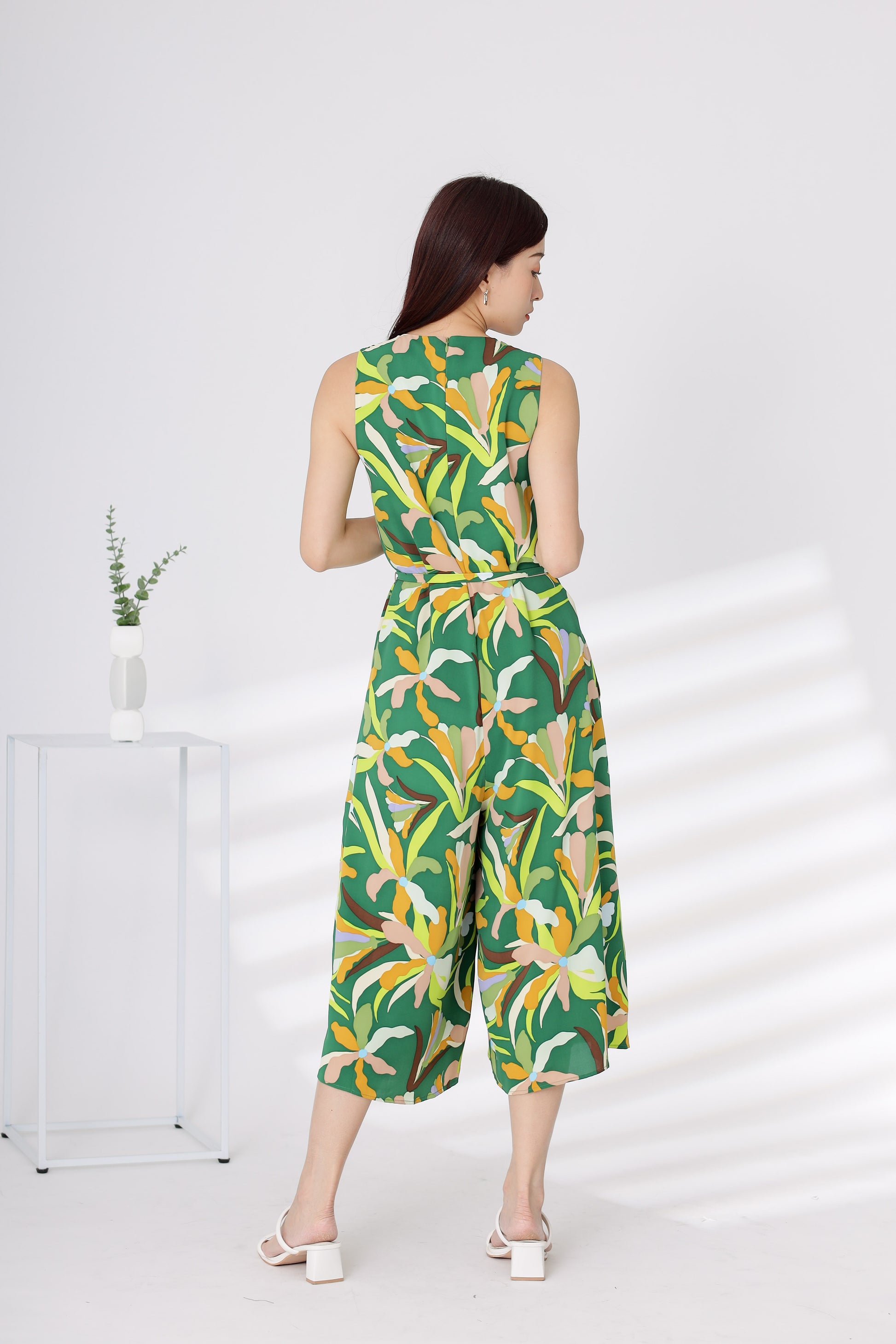 Jeni Printed Romper - Green