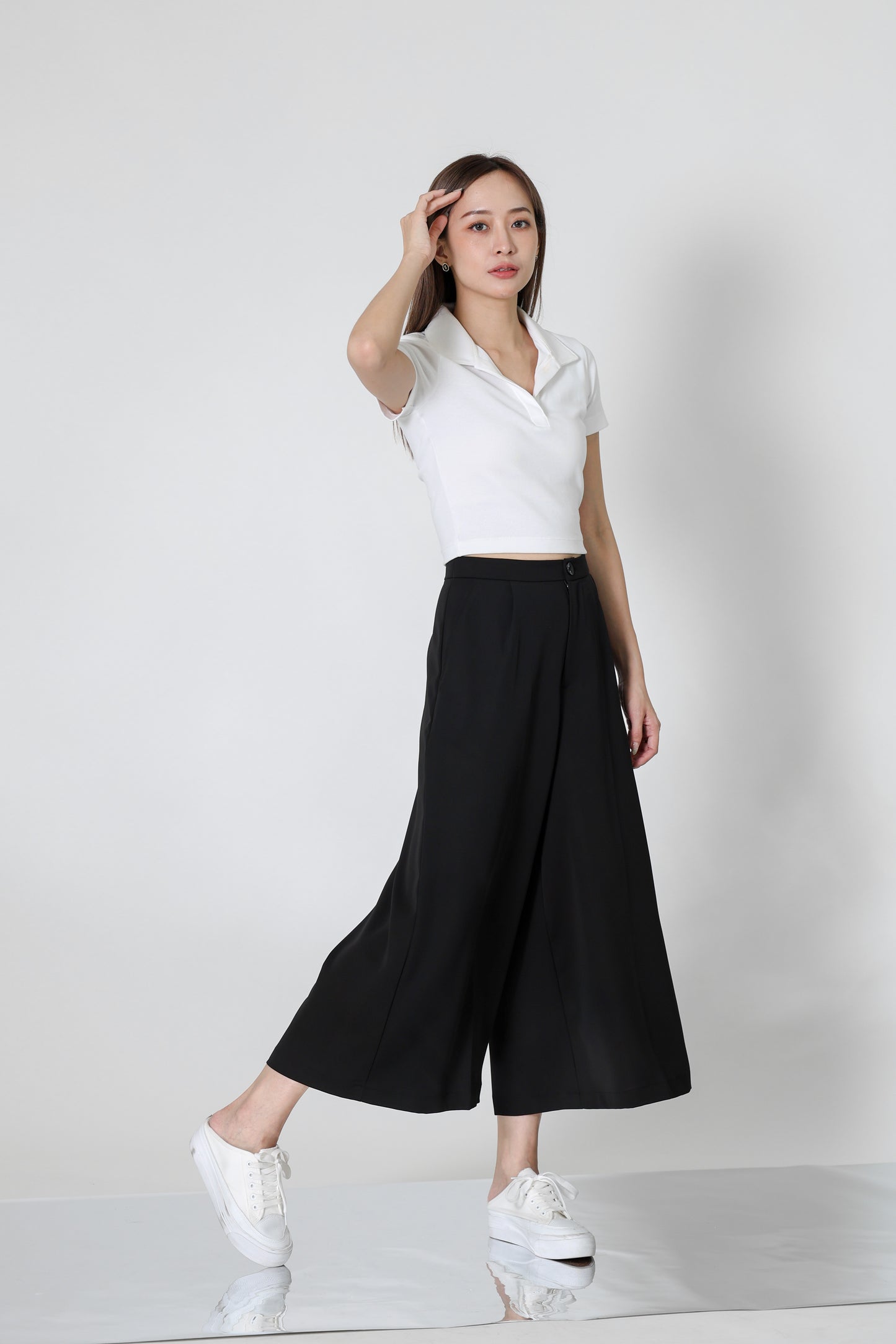 Kaiya Wide Leg Pant - Black