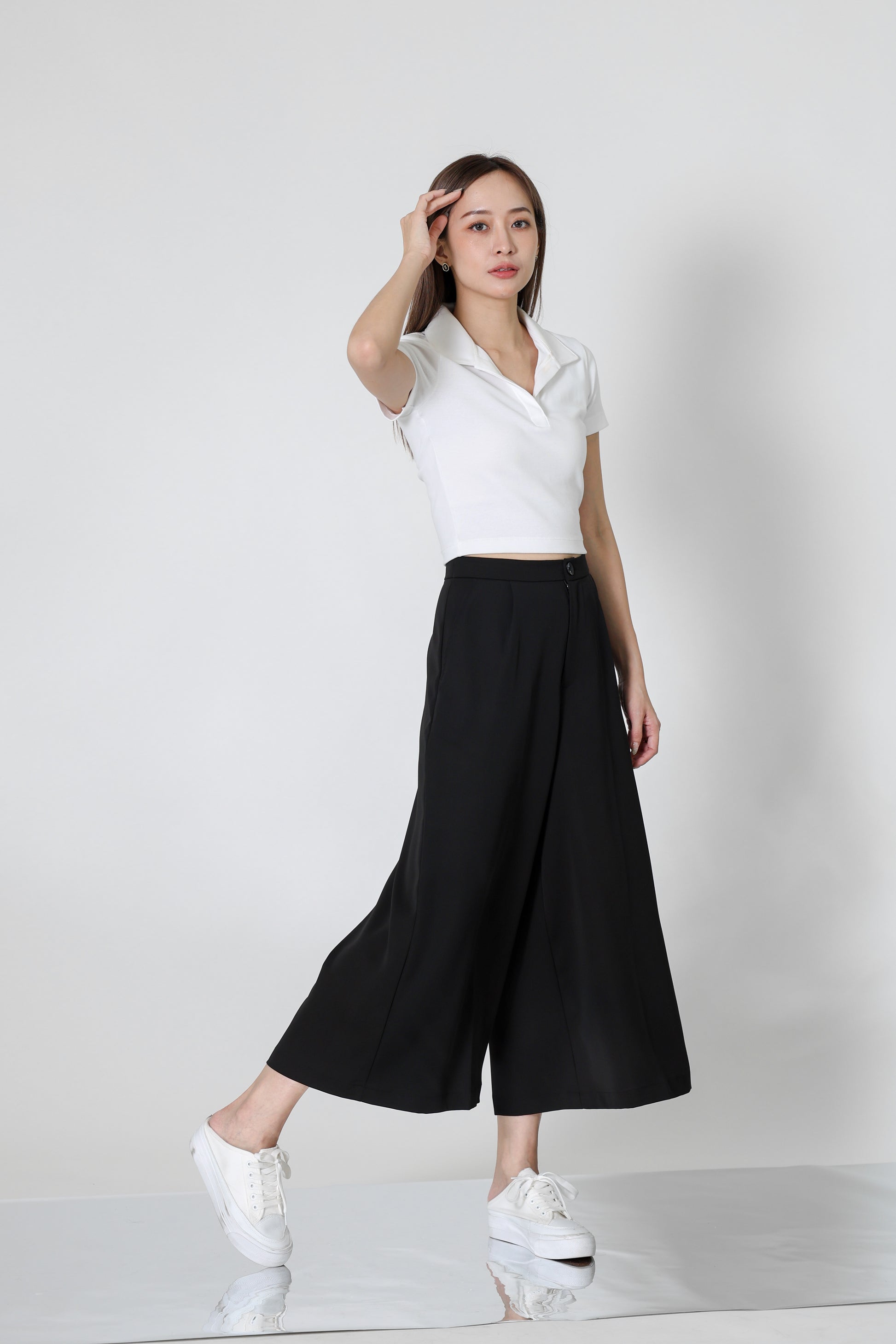 Kaiya Wide Leg Pant - Black