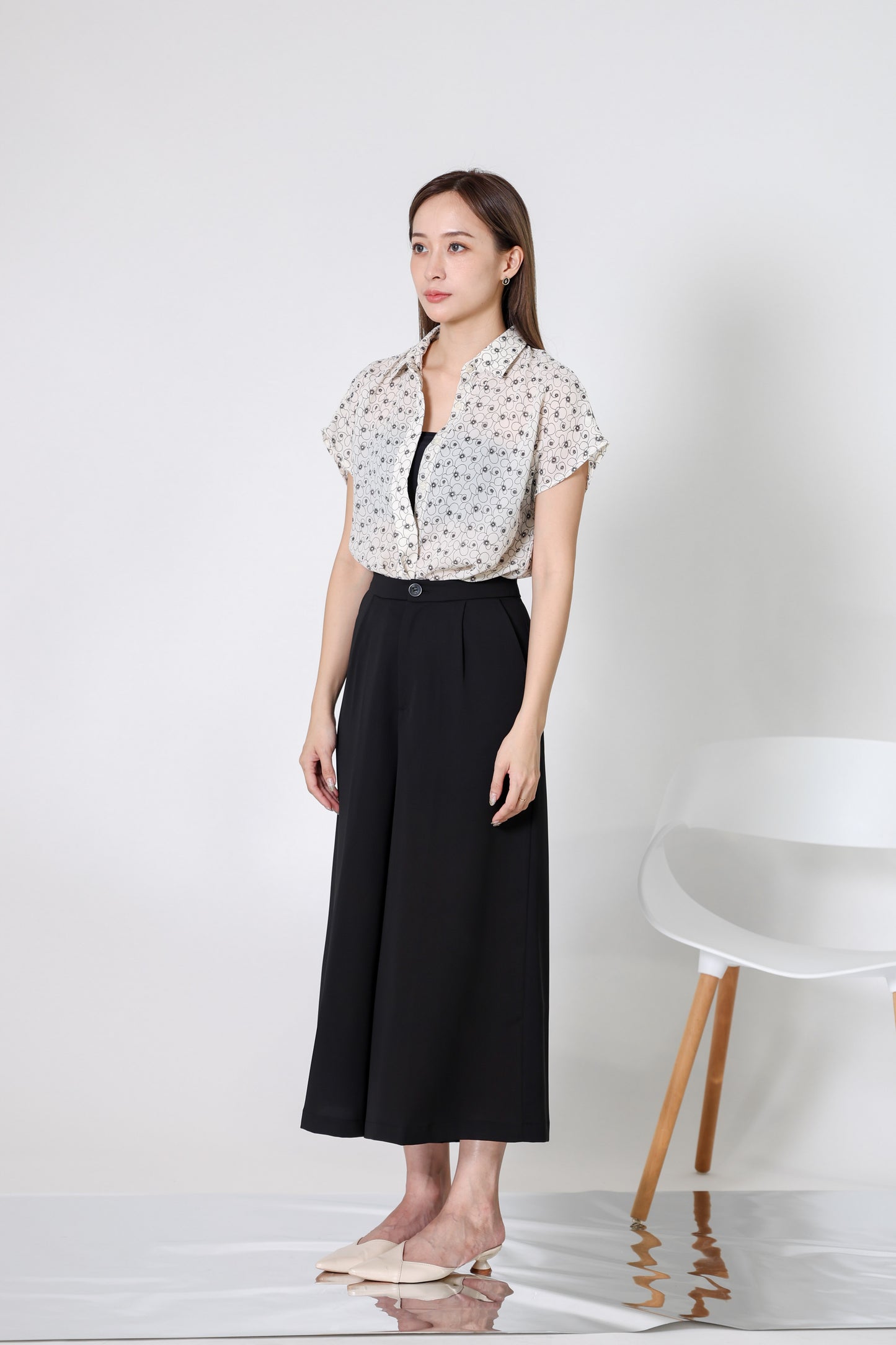 Kaiya Wide Leg Pant - Black