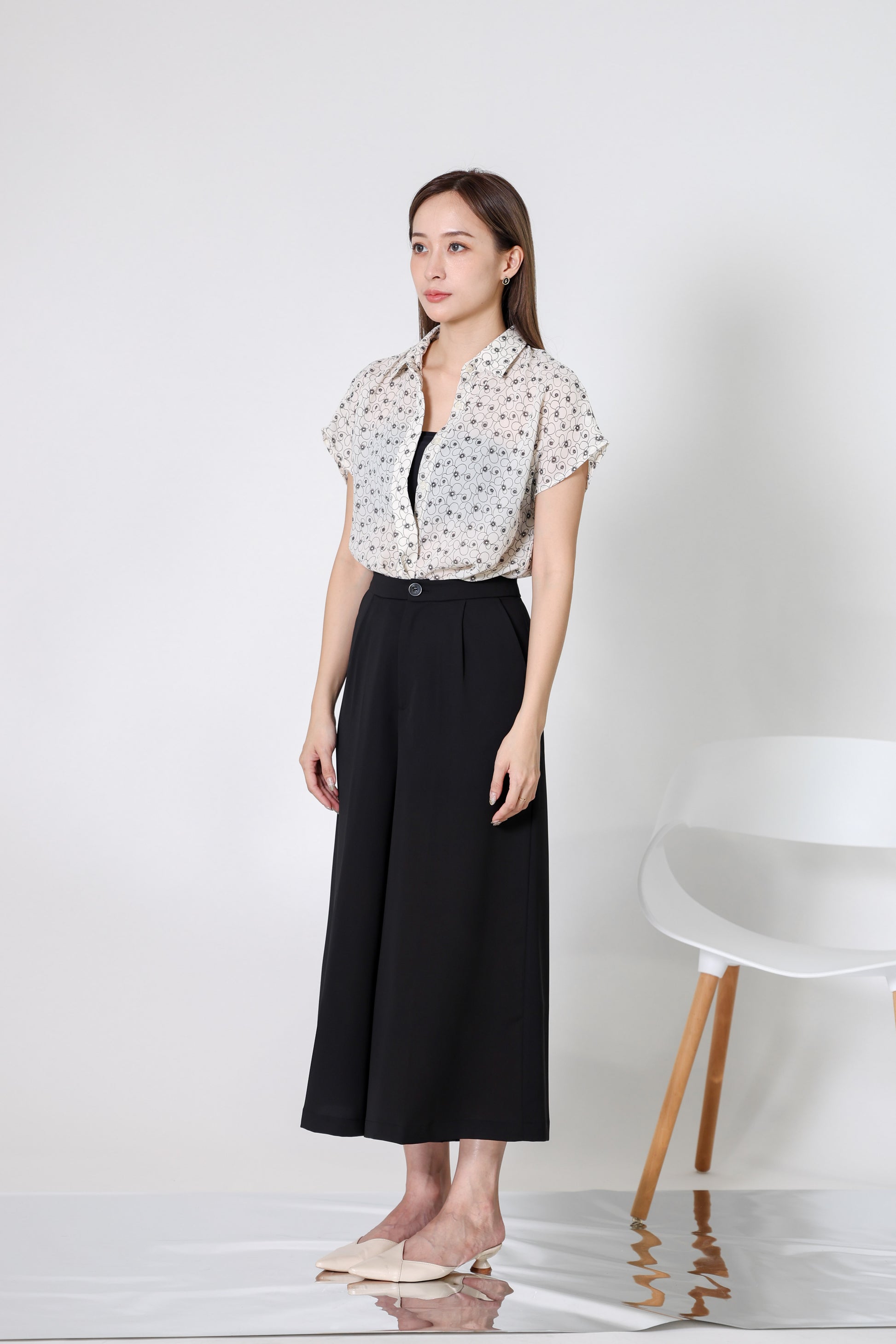 Kaiya Wide Leg Pant - Black
