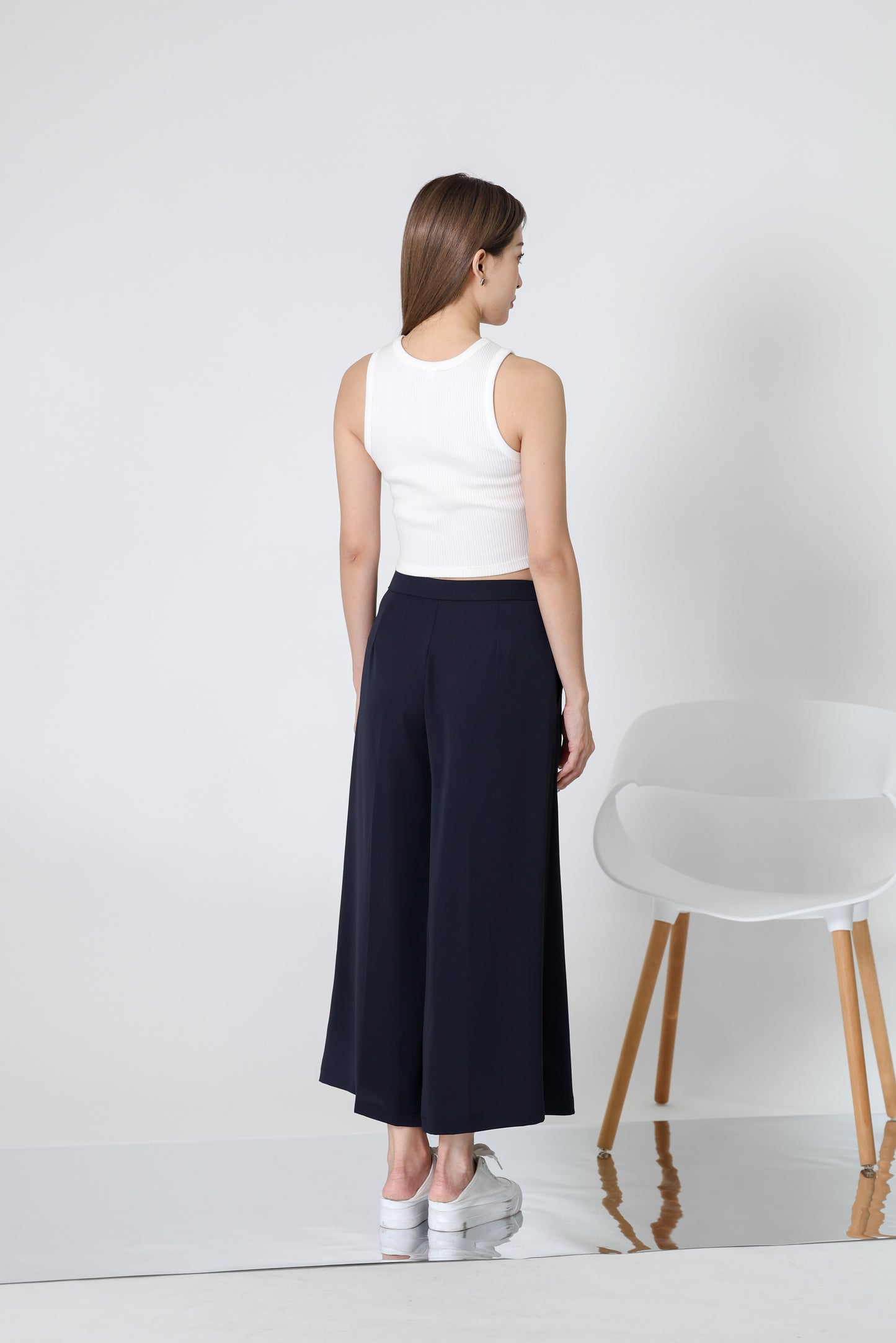 Kaiya Wide Leg Pant - Navy