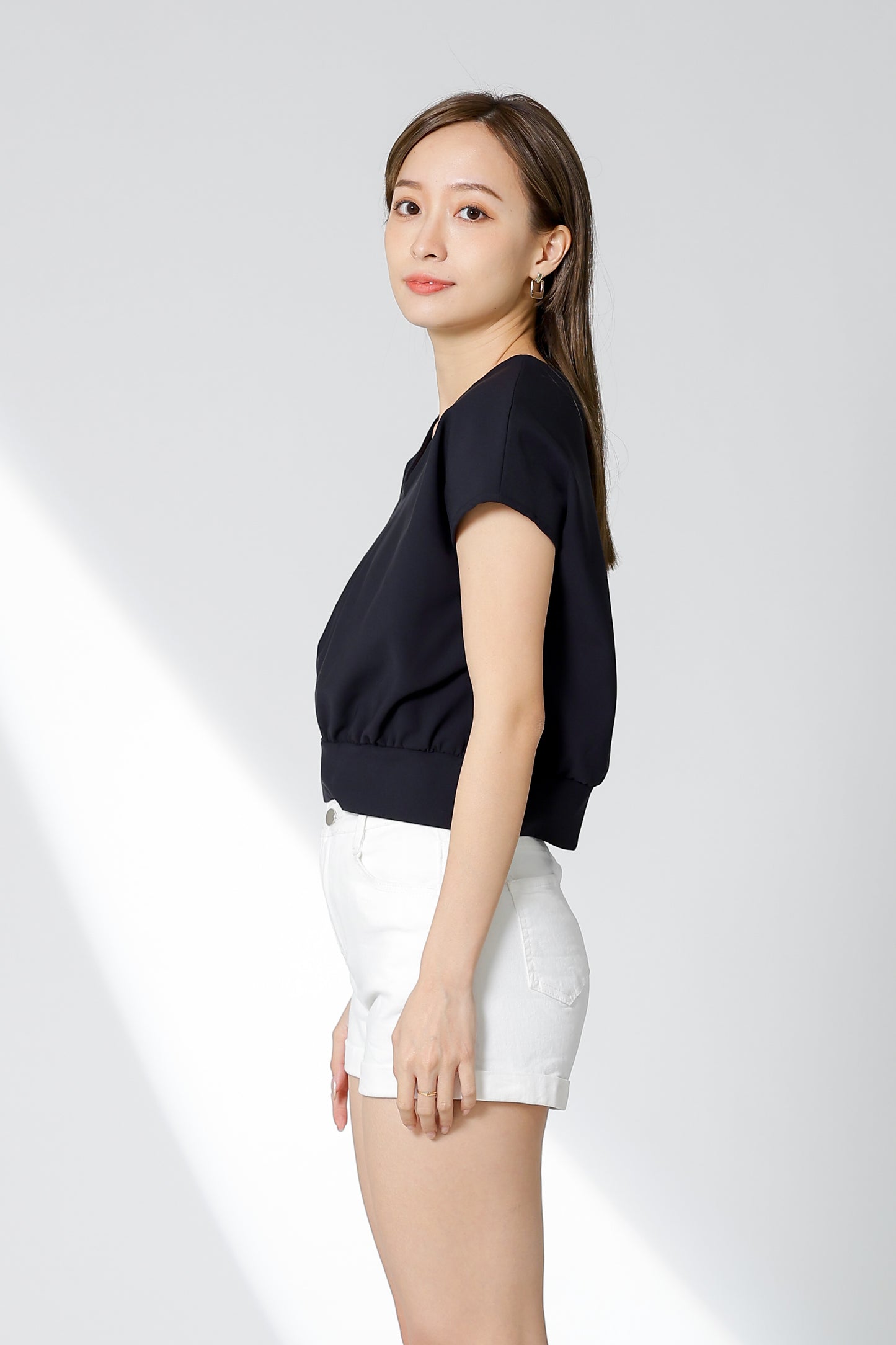 Kalena V Neck Top - Black