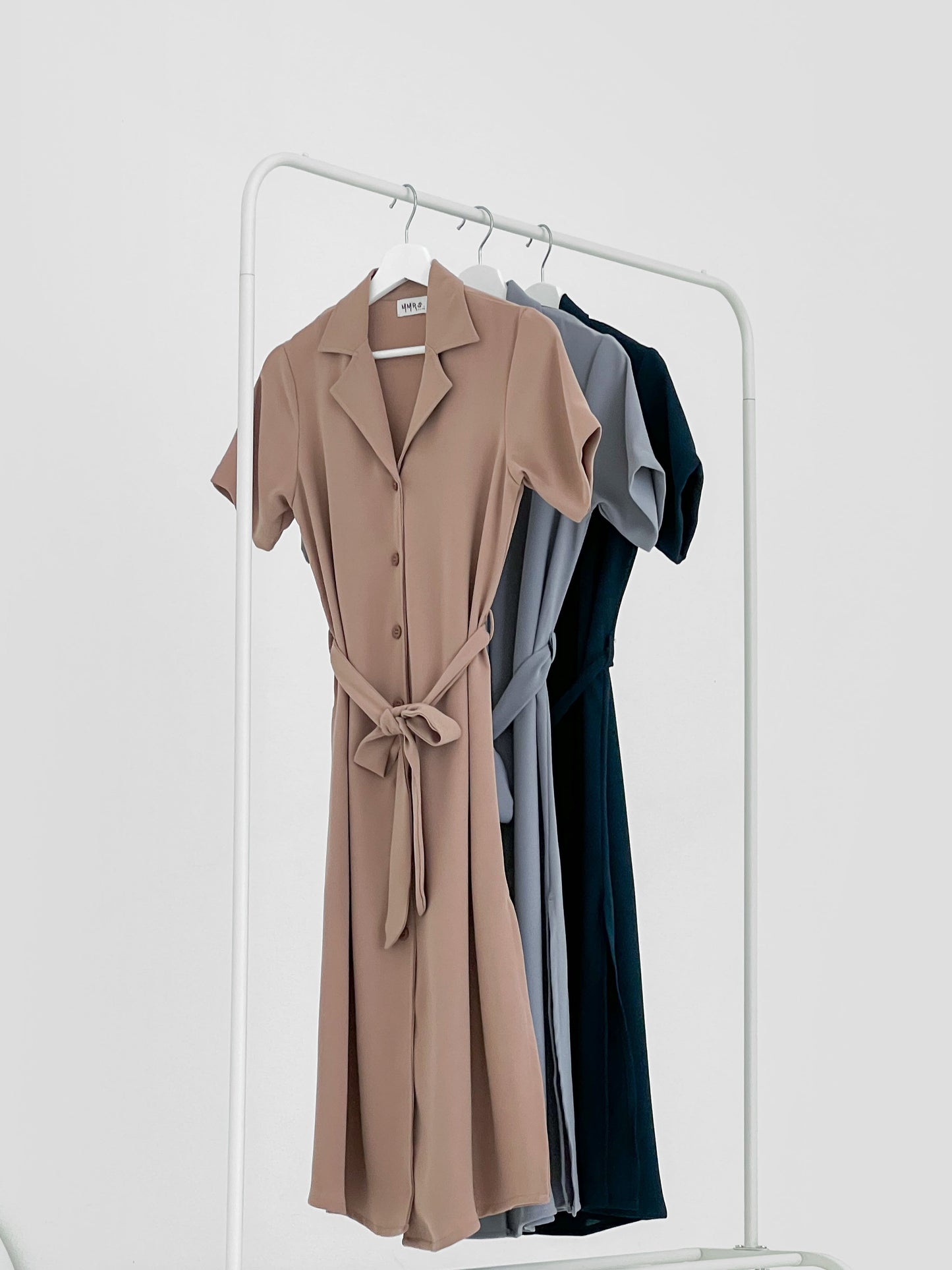 Kelsy Collared Button Down Dress - Teal