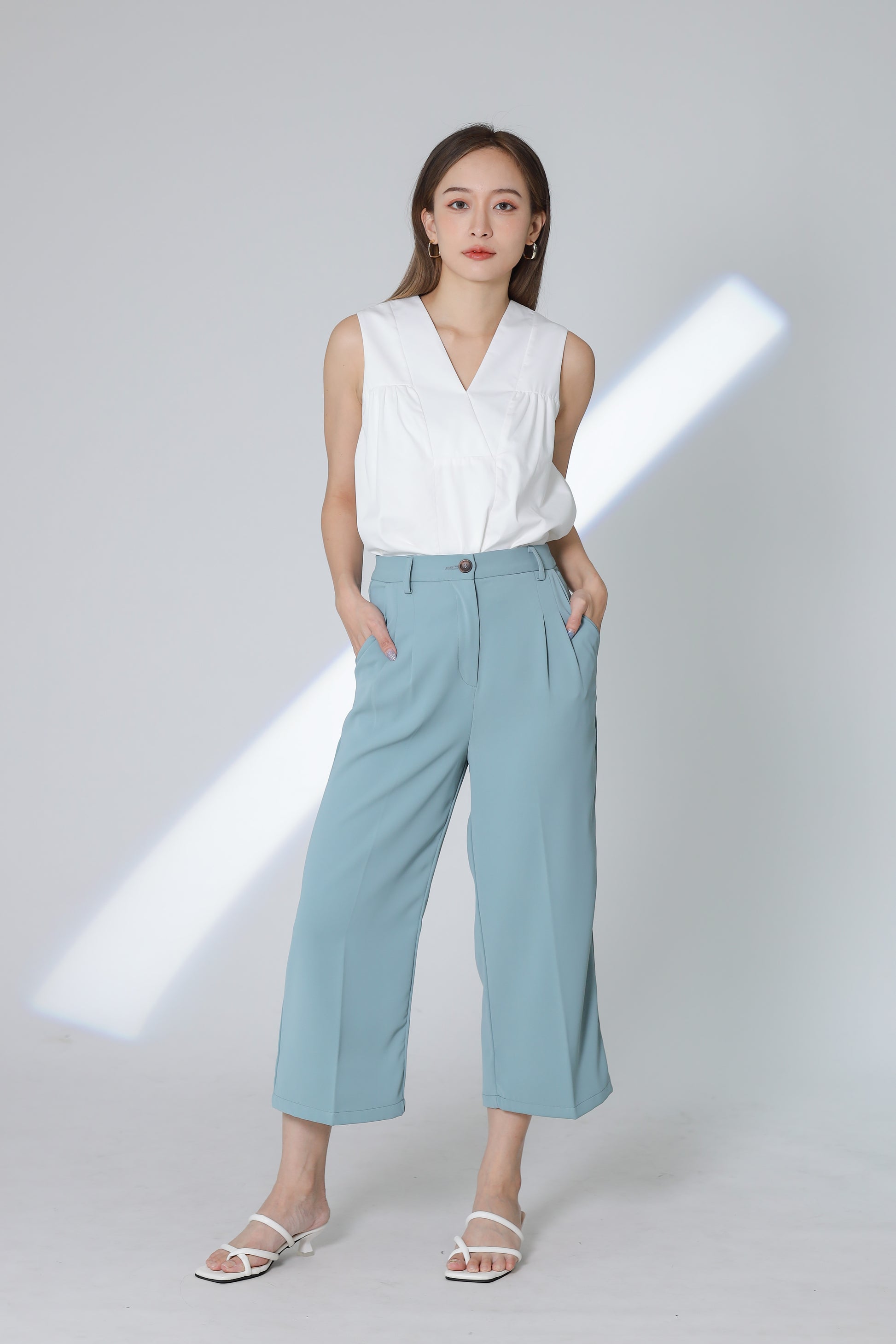 Kieran Classic Trouser - Steel Blue