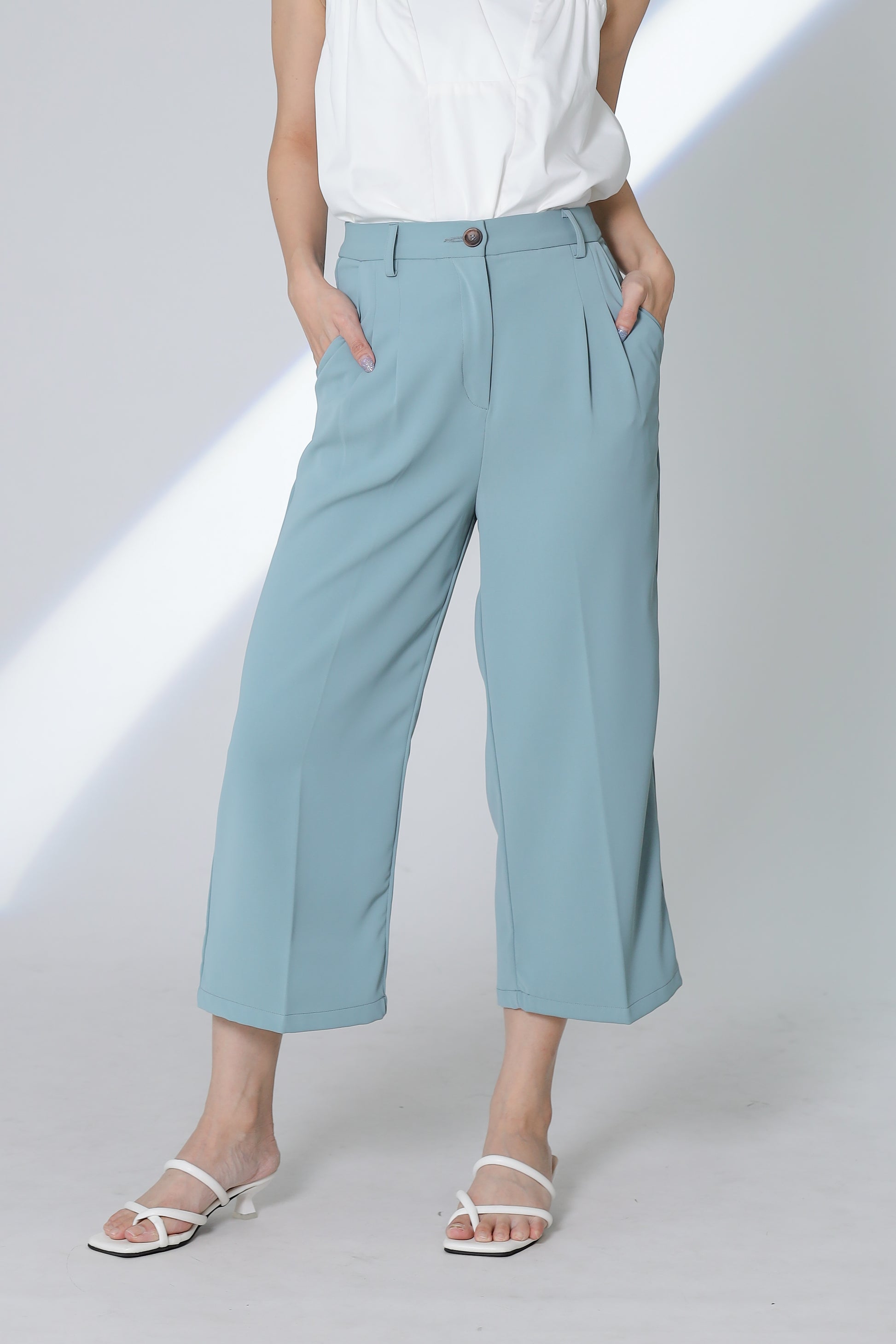 Kieran Classic Trouser - Steel Blue