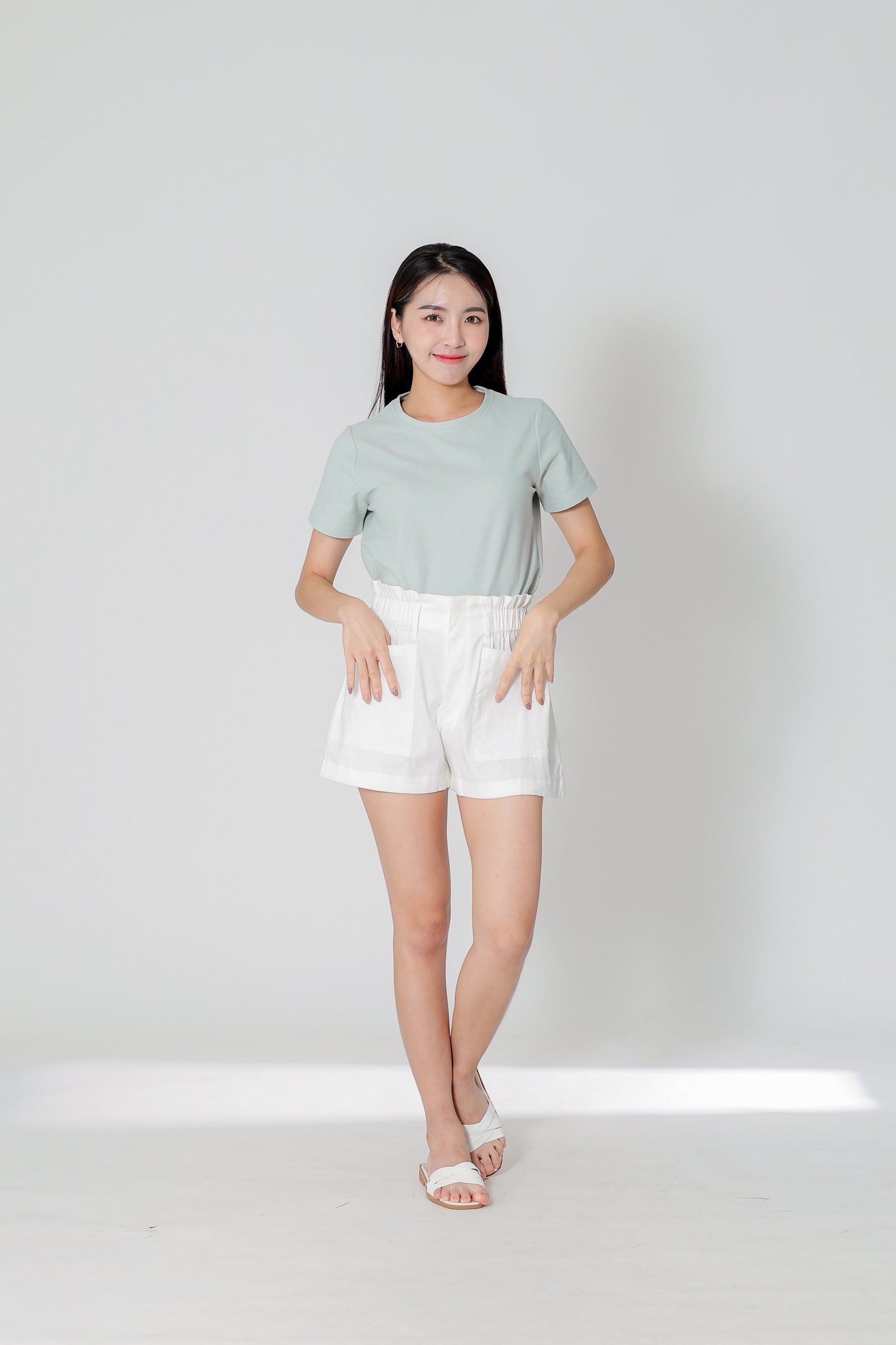 Lola Paperbag Waist Shorts - Ivory