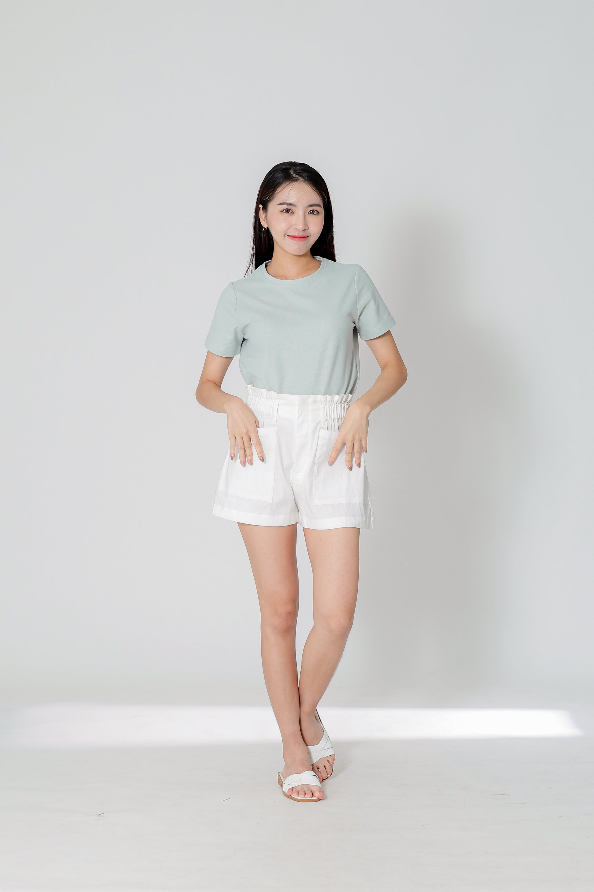 Lola Paperbag Waist Shorts - Ivory