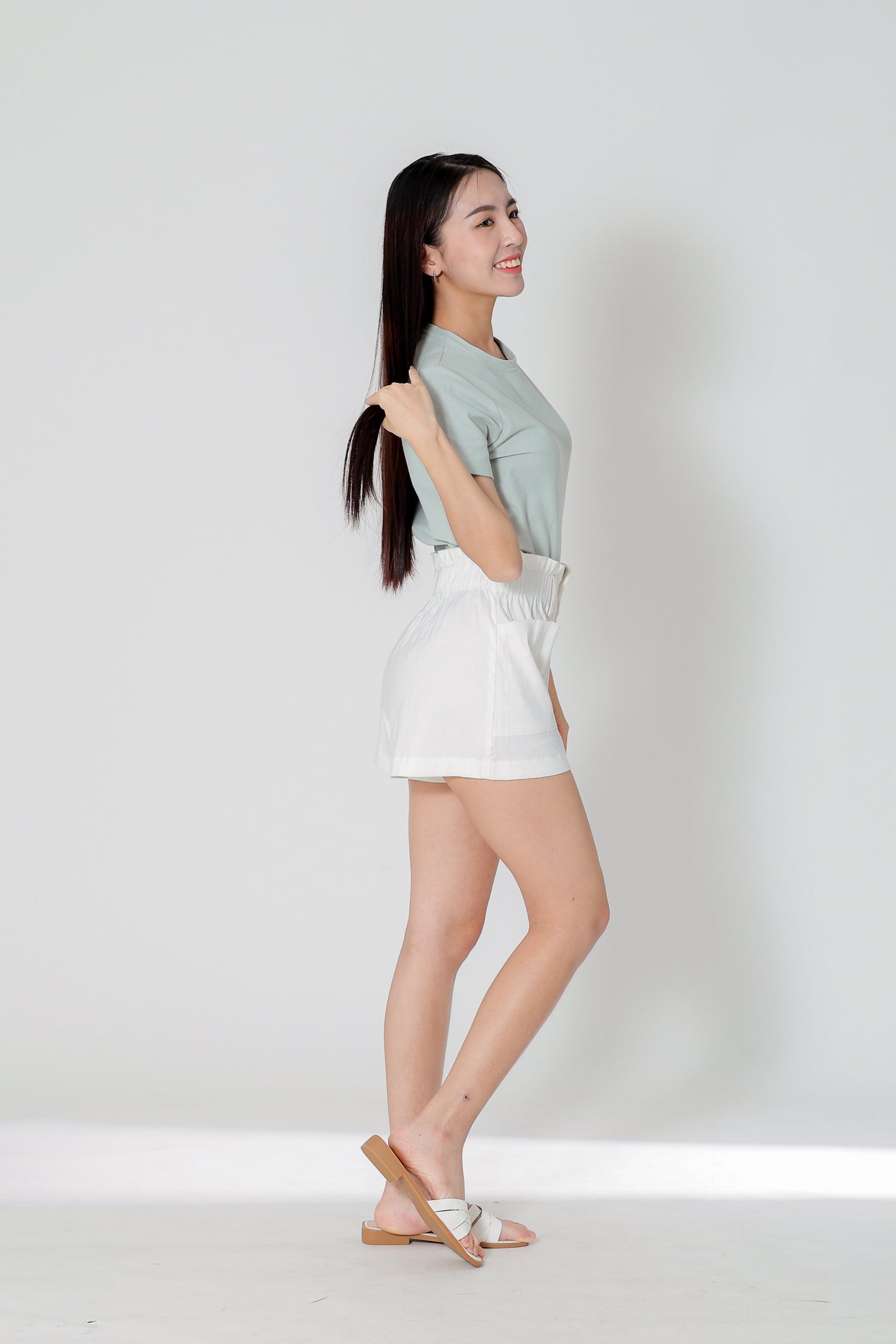 Lola Paperbag Waist Shorts - Ivory