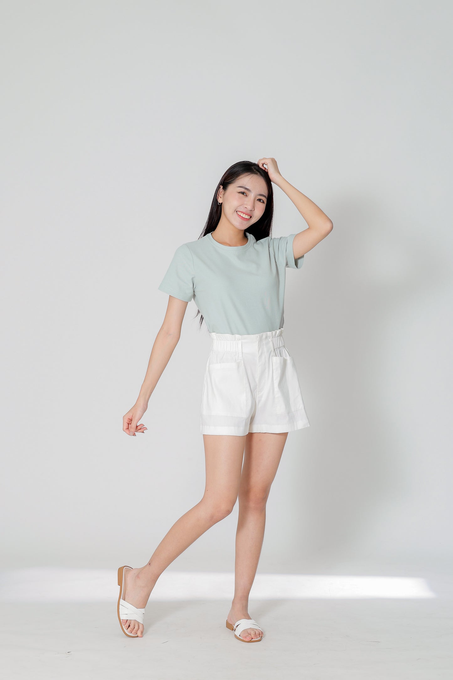 Lola Paperbag Waist Shorts - Ivory