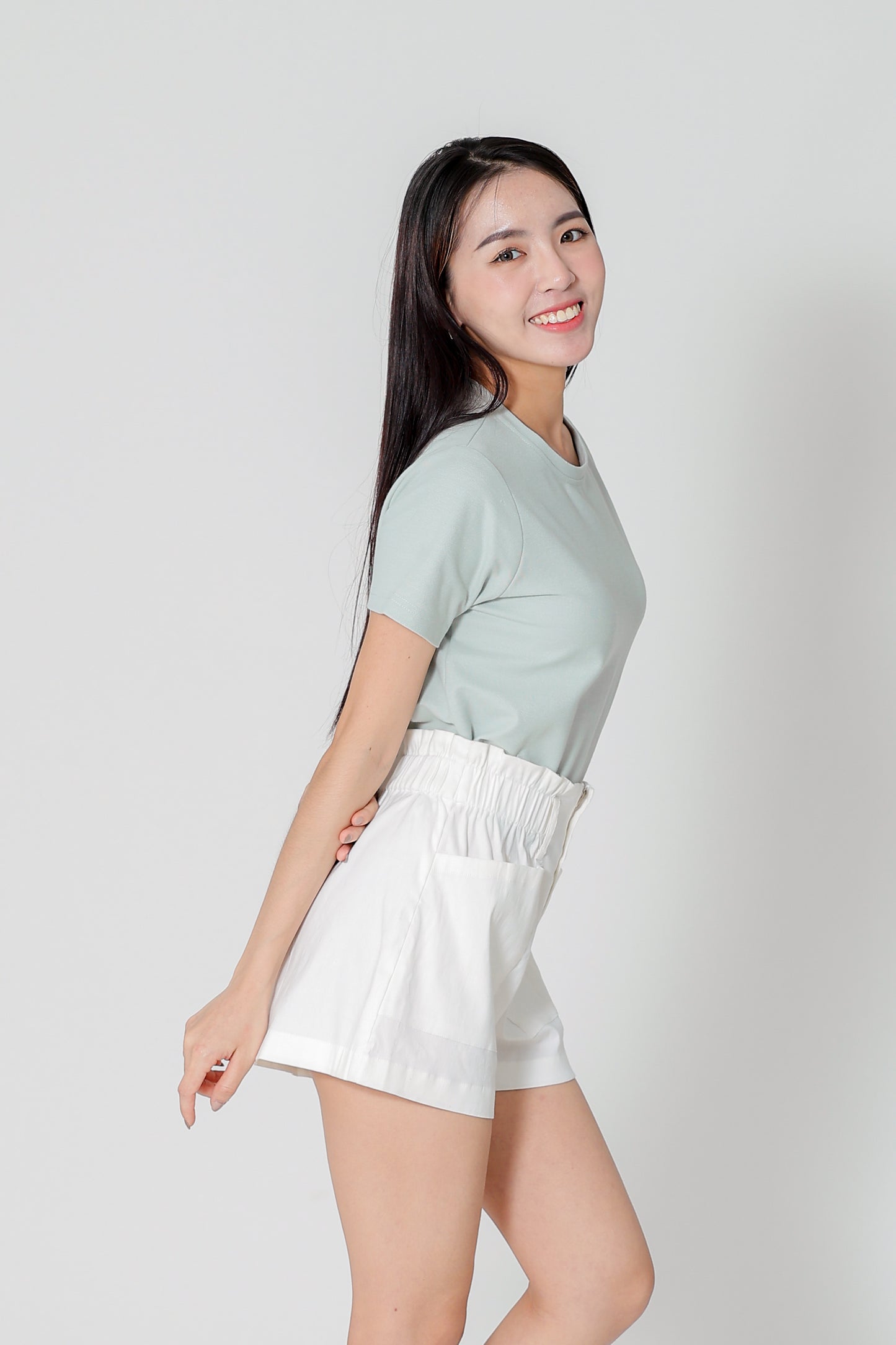 Lola Paperbag Waist Shorts - Ivory