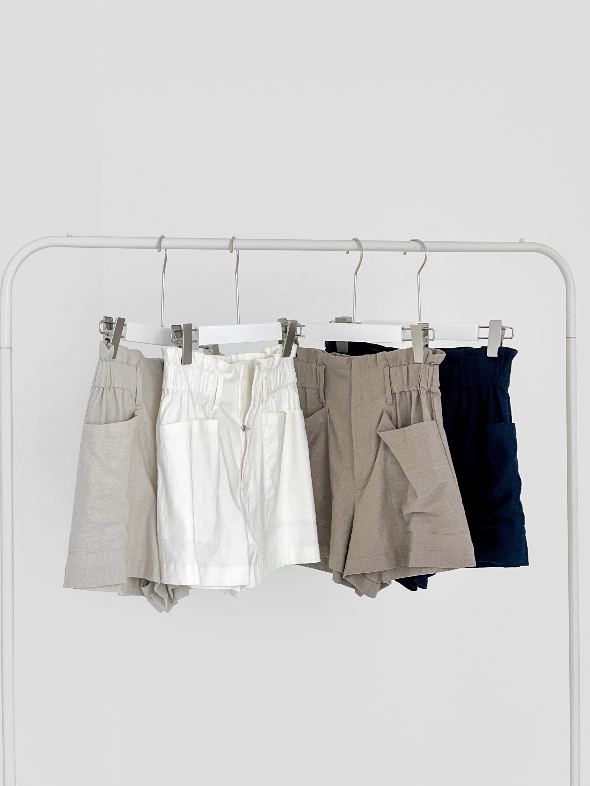 Lola Paperbag Waist Shorts - Sand