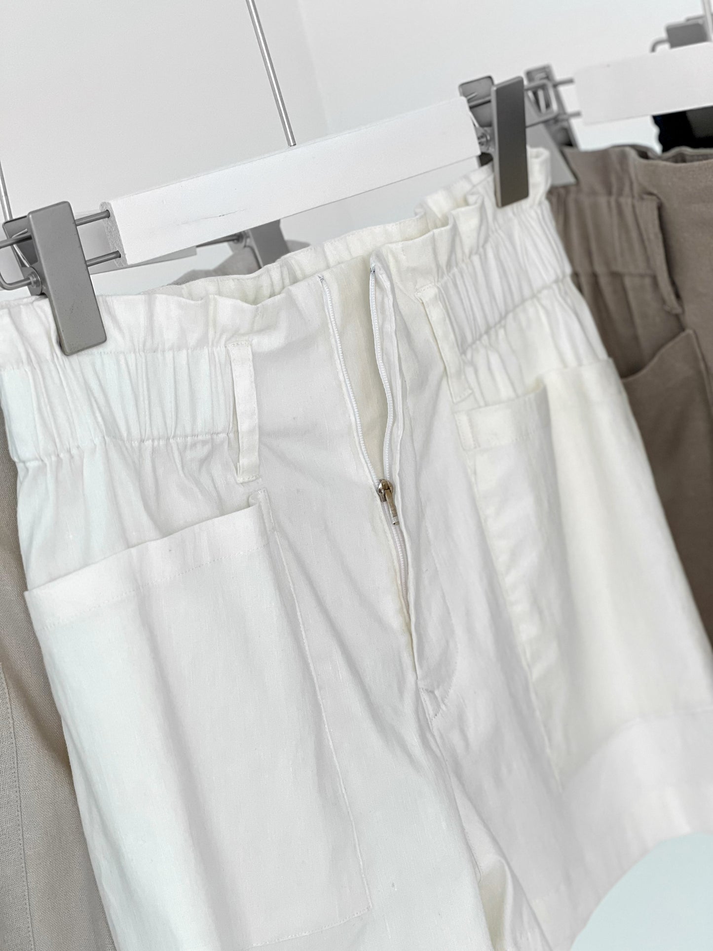 Lola Paperbag Waist Shorts - Taupe