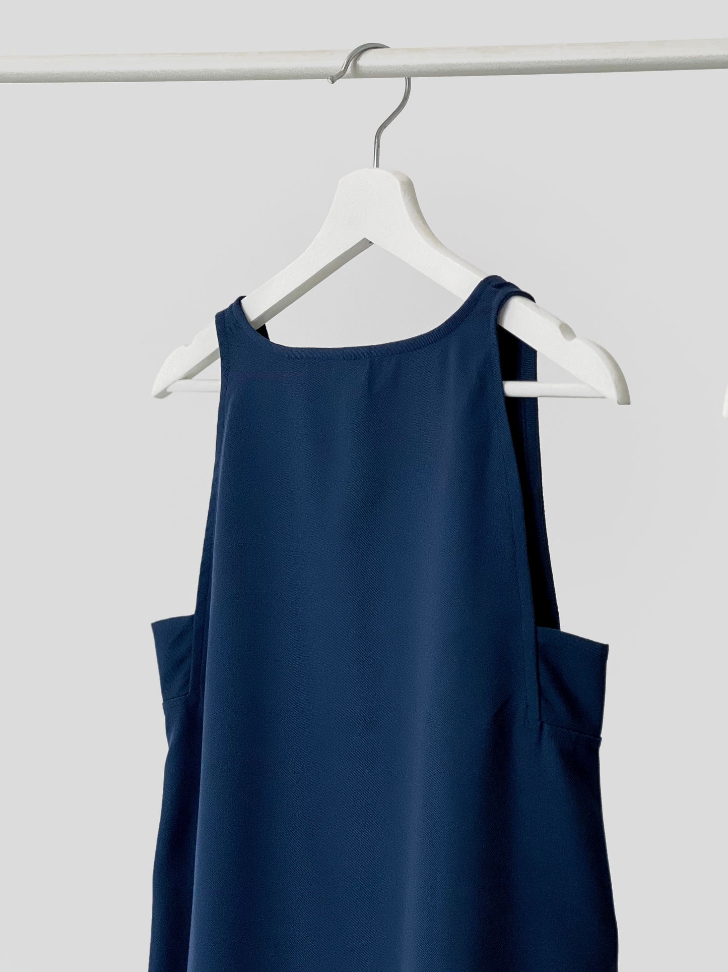Lusia V Neck Shift Dress - Blue